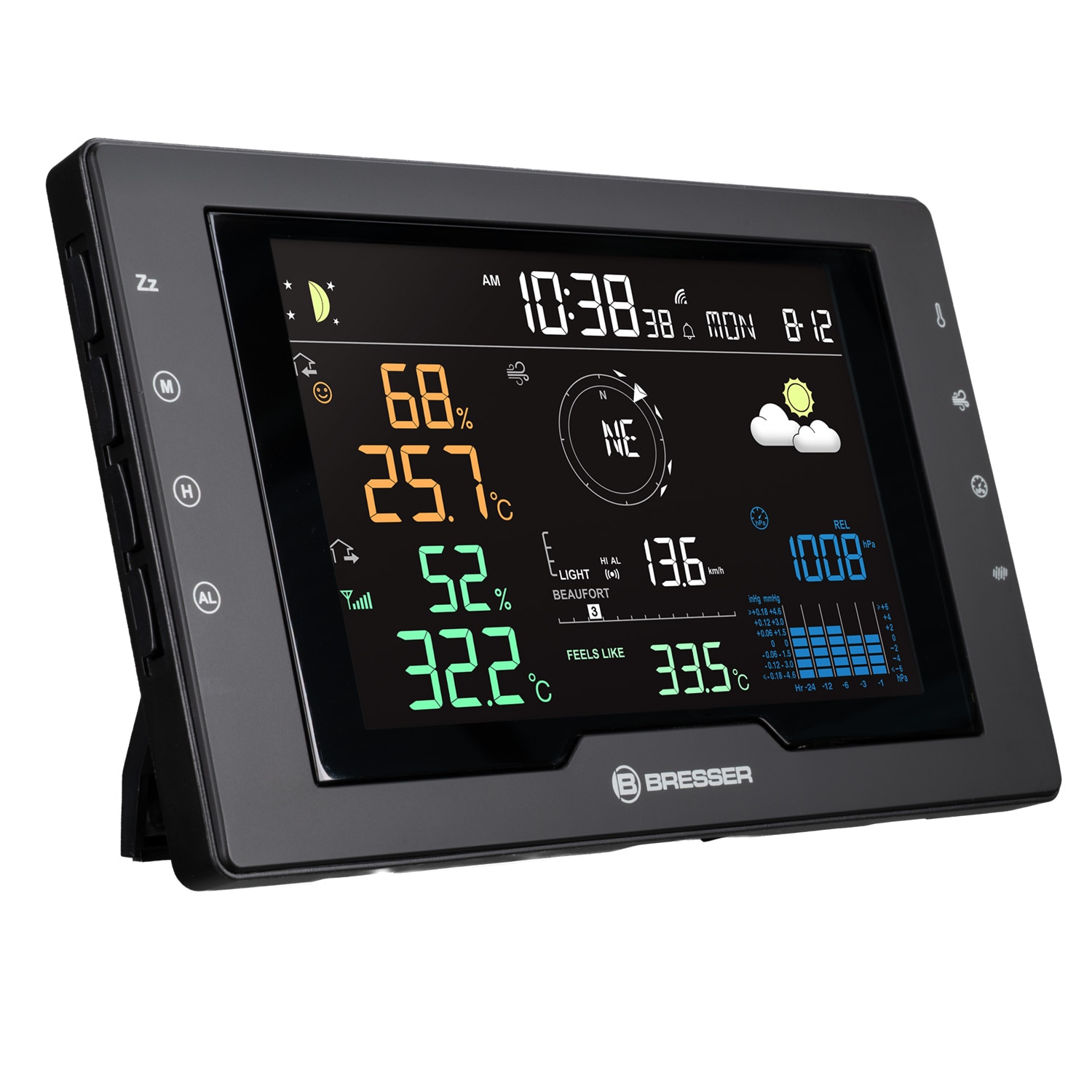 Estación meteorológica profesional Azores con sensor exterior 5 en 1 Negro-2