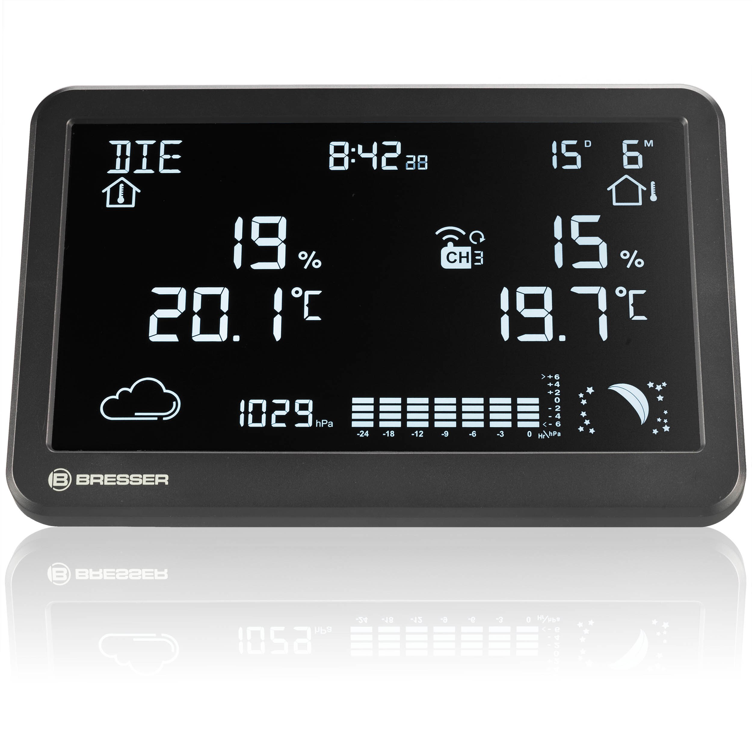 Estación Meteorológica Inalámbrica MeteoTemp TBH Negro-3