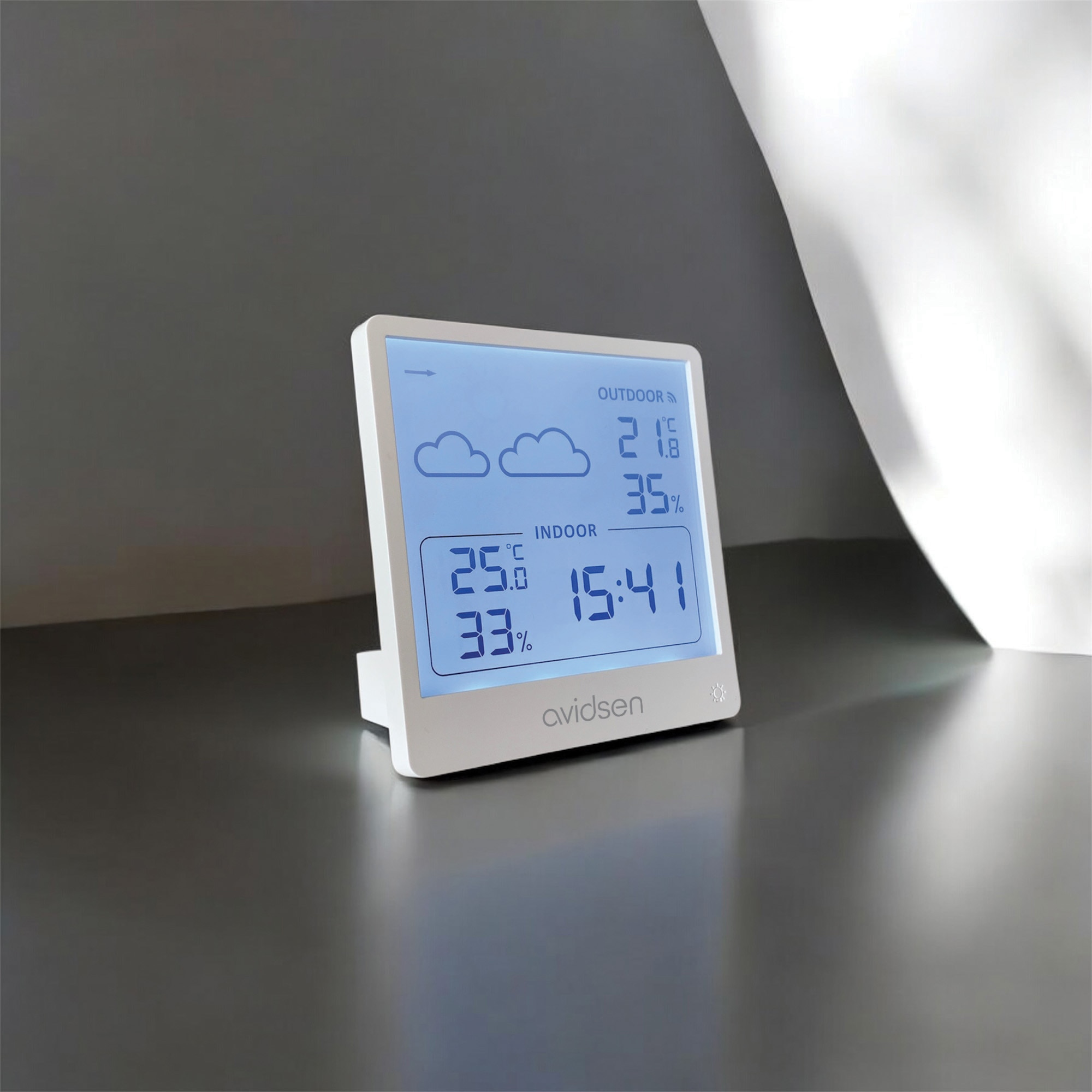 Estación Meteorológica Retroiluminada con Sensor Inalámbrico para Exteriores - Avidsen - 107253 Blanco-9