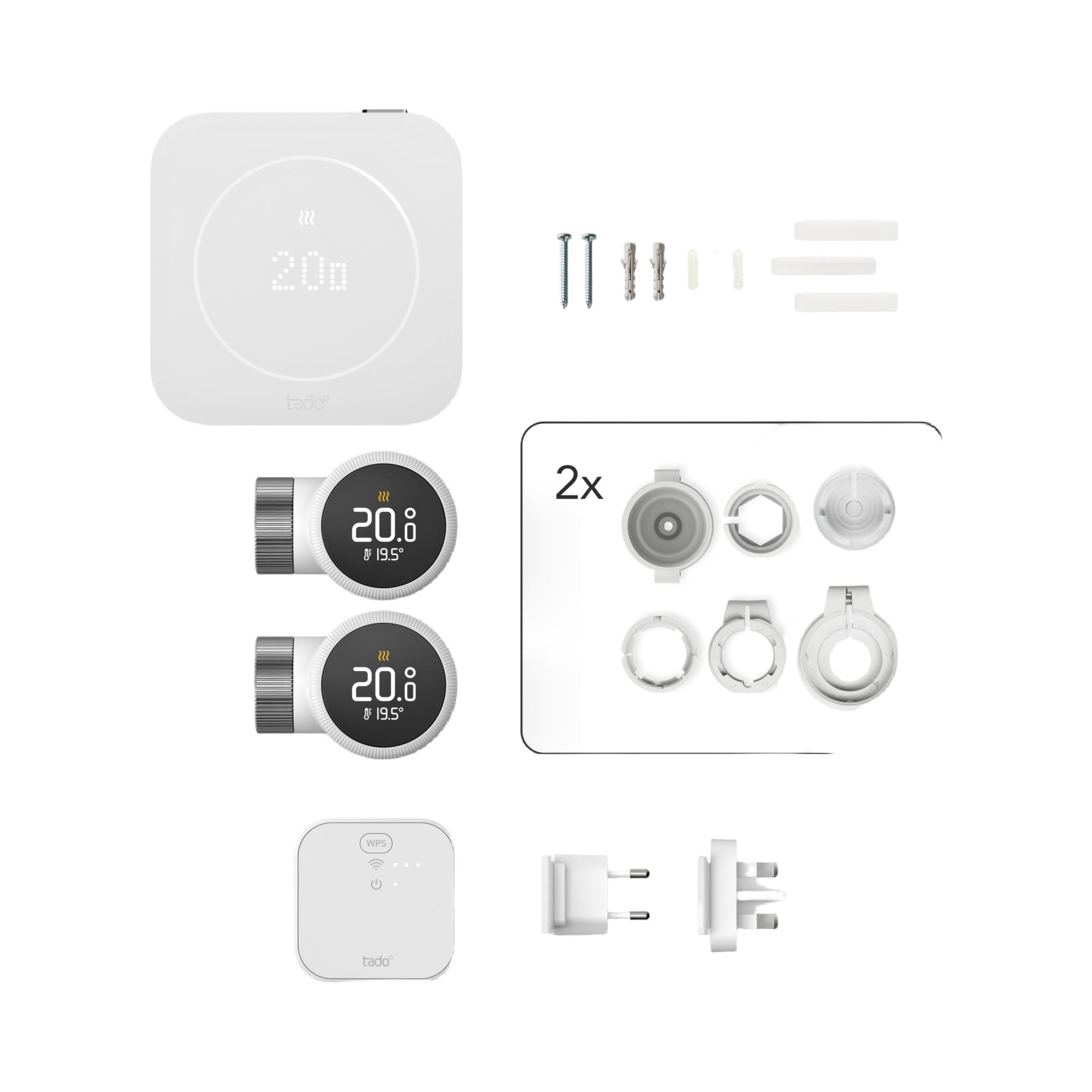 Termostato Inteligente cableado Multiroom X - Kit de Inicio (2a Gen) + 2 Cabezales Termostáticos X Blanco-12
