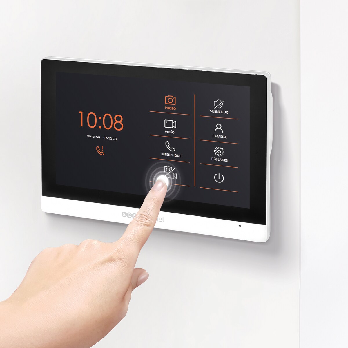 Videoportero con cable Táctil VisioDoor+ 18 cm (7") Metal / Blanco-3