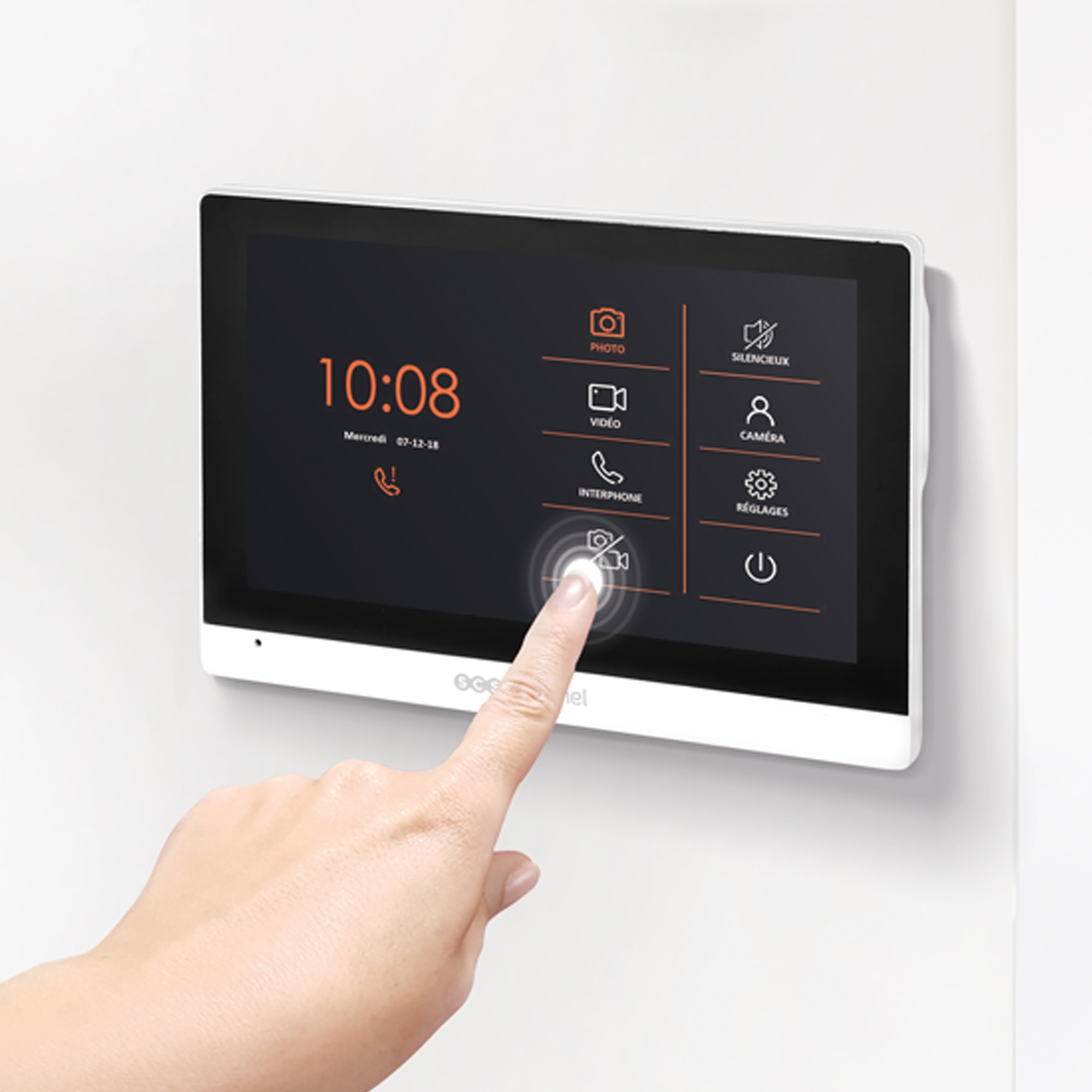Videoportero con cable VisioDoor+ 18 cm (7") con Placas RFID Metal / Negro-4