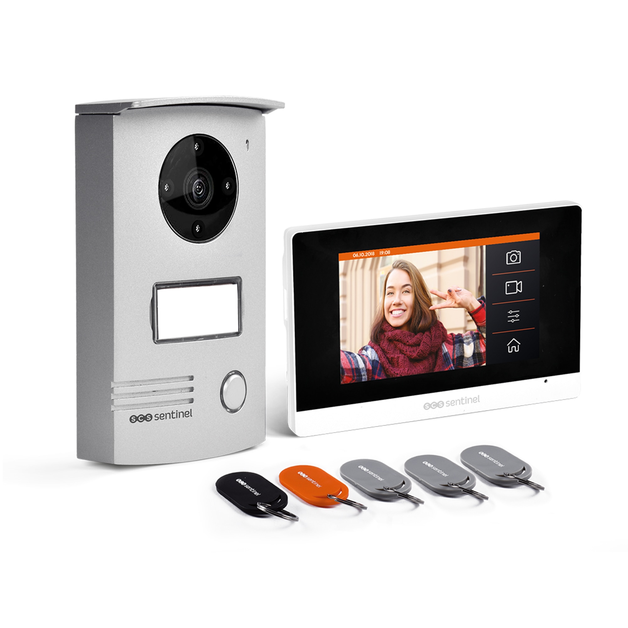 Imagem 0 de Videoporteiro com Cabo VisioDoor+ 11 cm (4,3") com Placas RFID