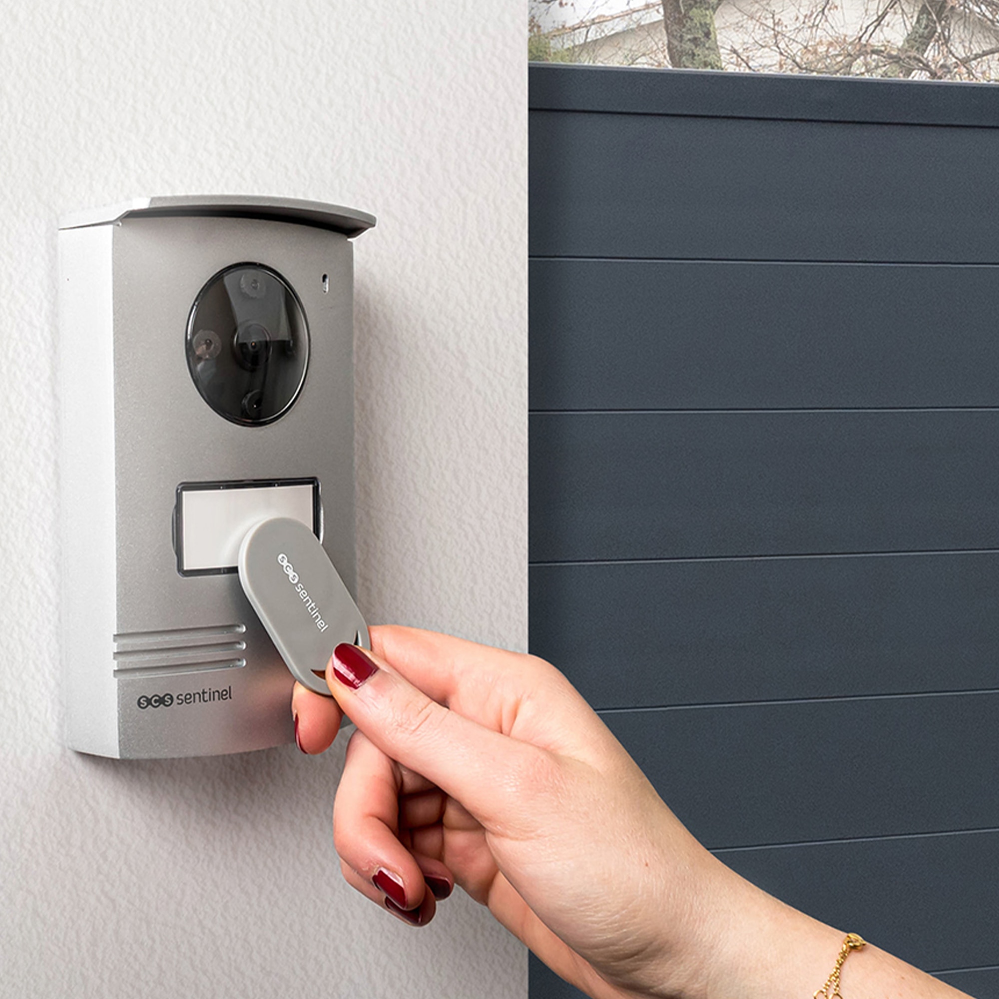 Videoportero con cable VisioDoor+ 11 cm (4,3") con Placas RFID Metal / Negro-2