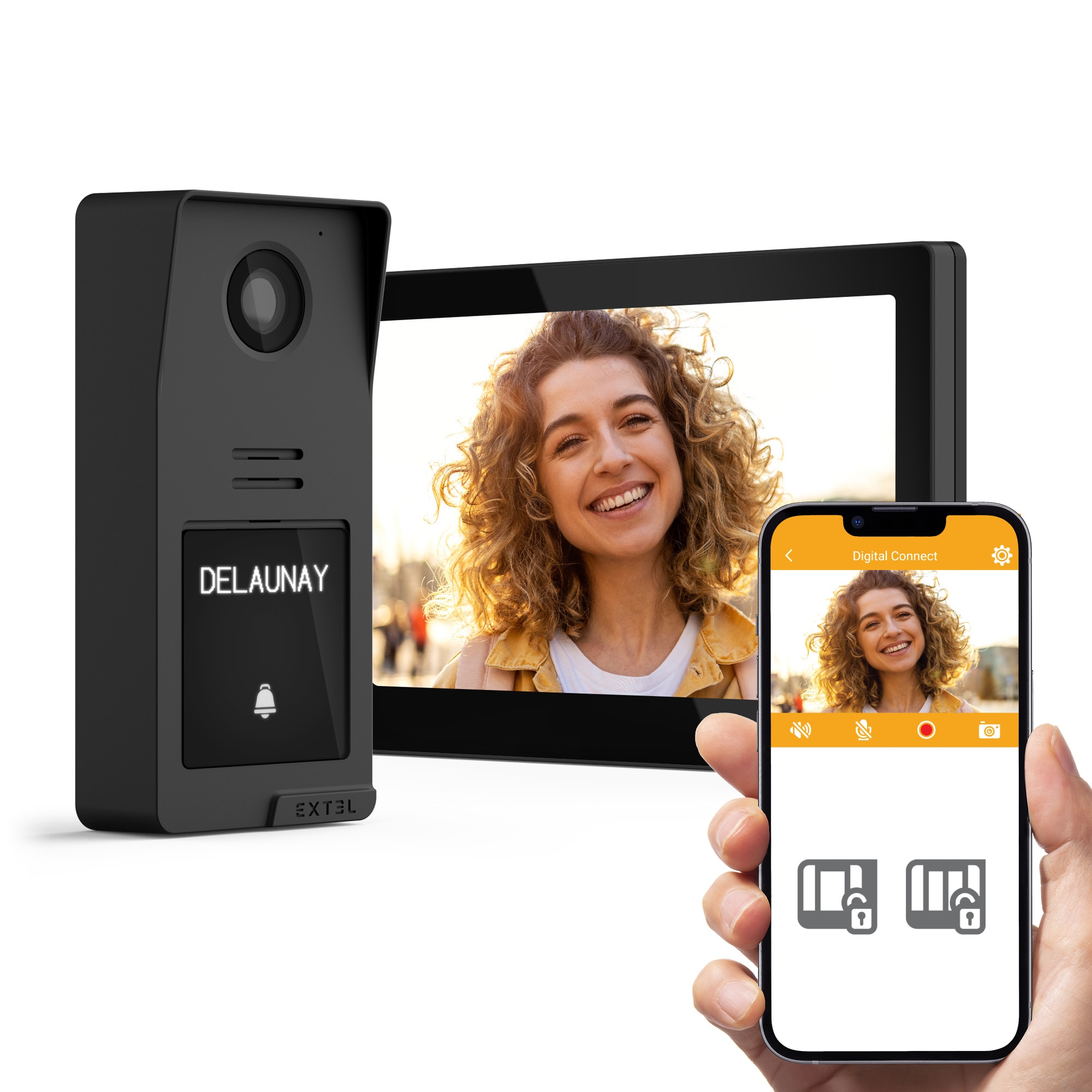 Videoporteiro conectado com acesso por impressão digital - Digital Connect - Extel - 720335 Cinzento Antracite-7