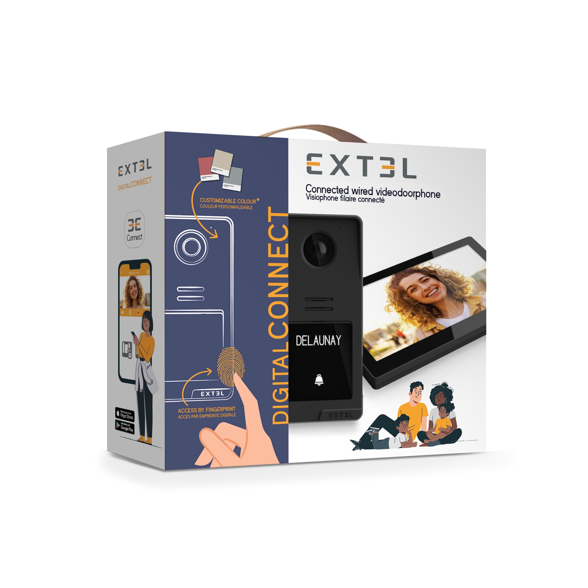Videoporteiro conectado com acesso por impressão digital - Digital Connect - Extel - 720335 Cinzento Antracite-23