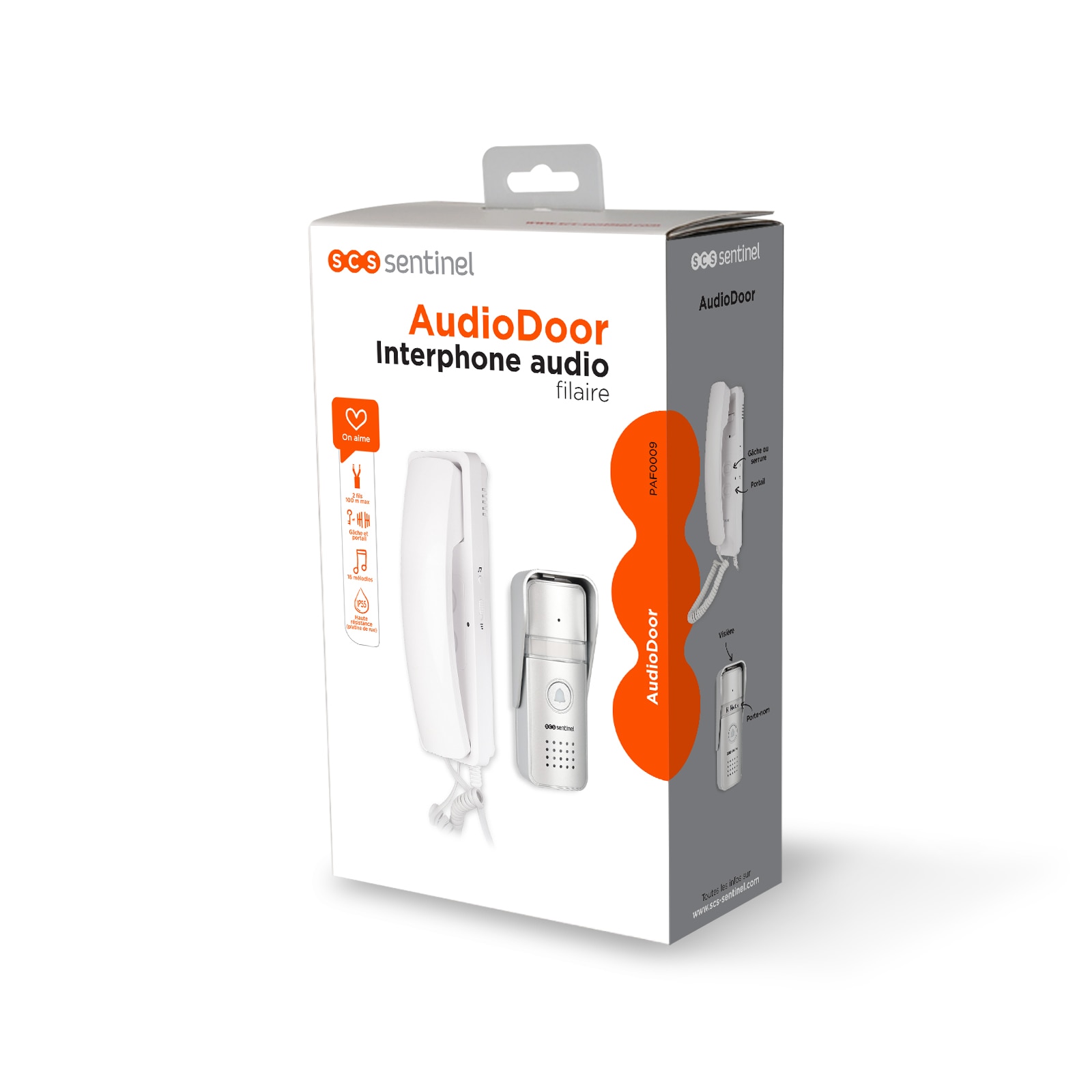 Audioportero AudioDoor con apertura cancela y cerradero Blanco-7