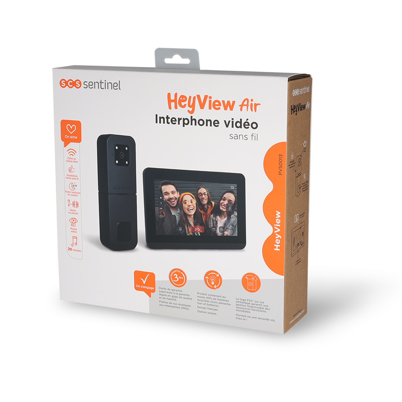 Videoportero sin cable HeyView Air 350m de alcance Negro-7