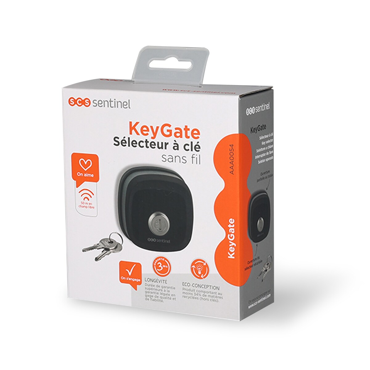 Interruptor de llave para cancelas KeyGate sin cable Gris-5