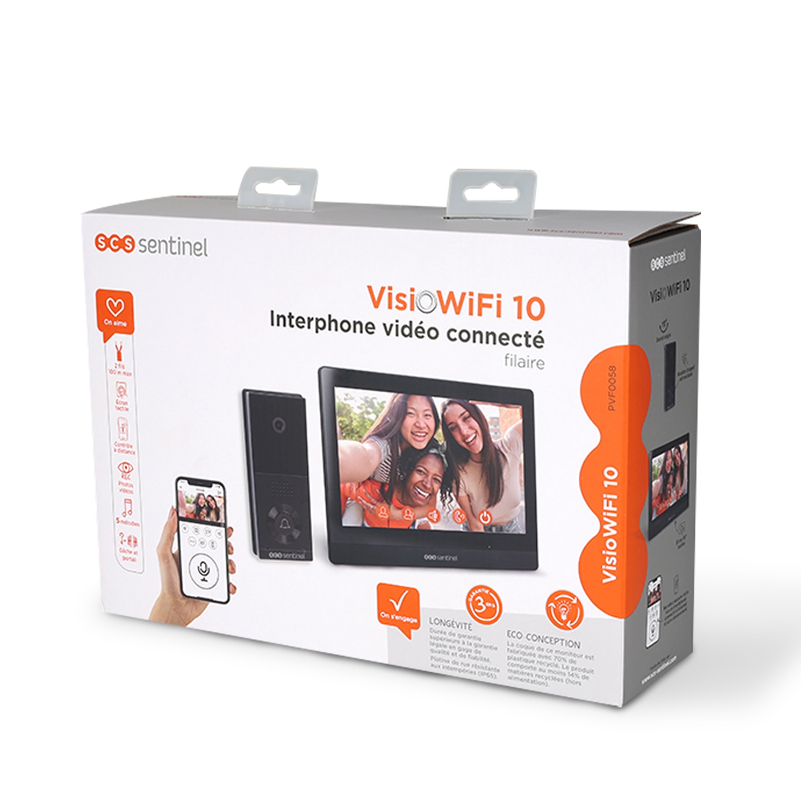 Videoportero conectado por cable VisioWifi 10 con pantalla de 10 pulgadas Negro-6
