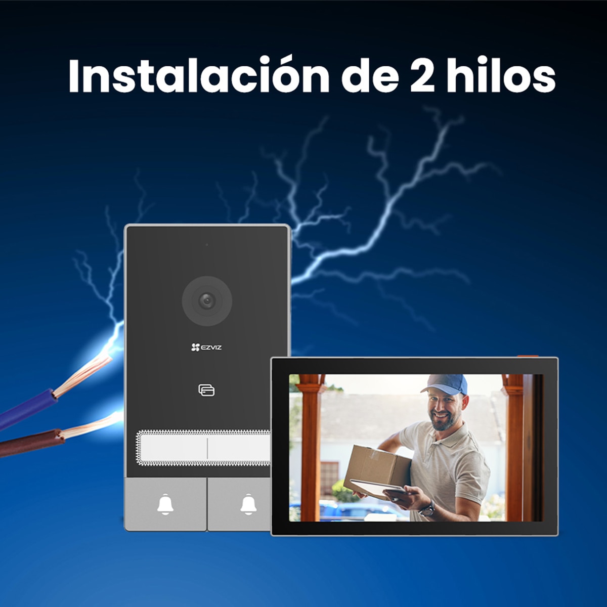 Videoportero Ezviz HP7 2 Pantallas Negro-10