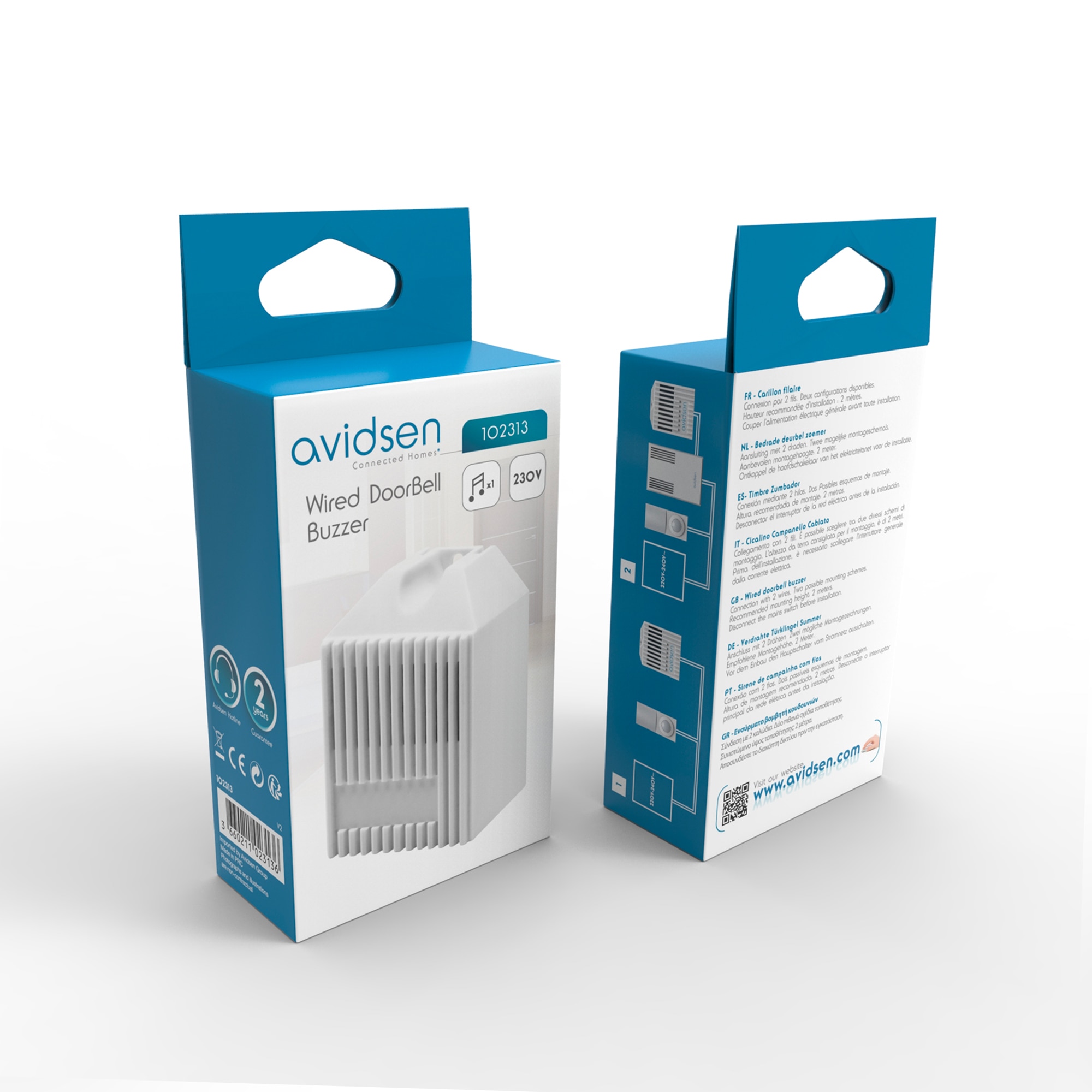 Timbre zumbador 85 dB Blanco-4
