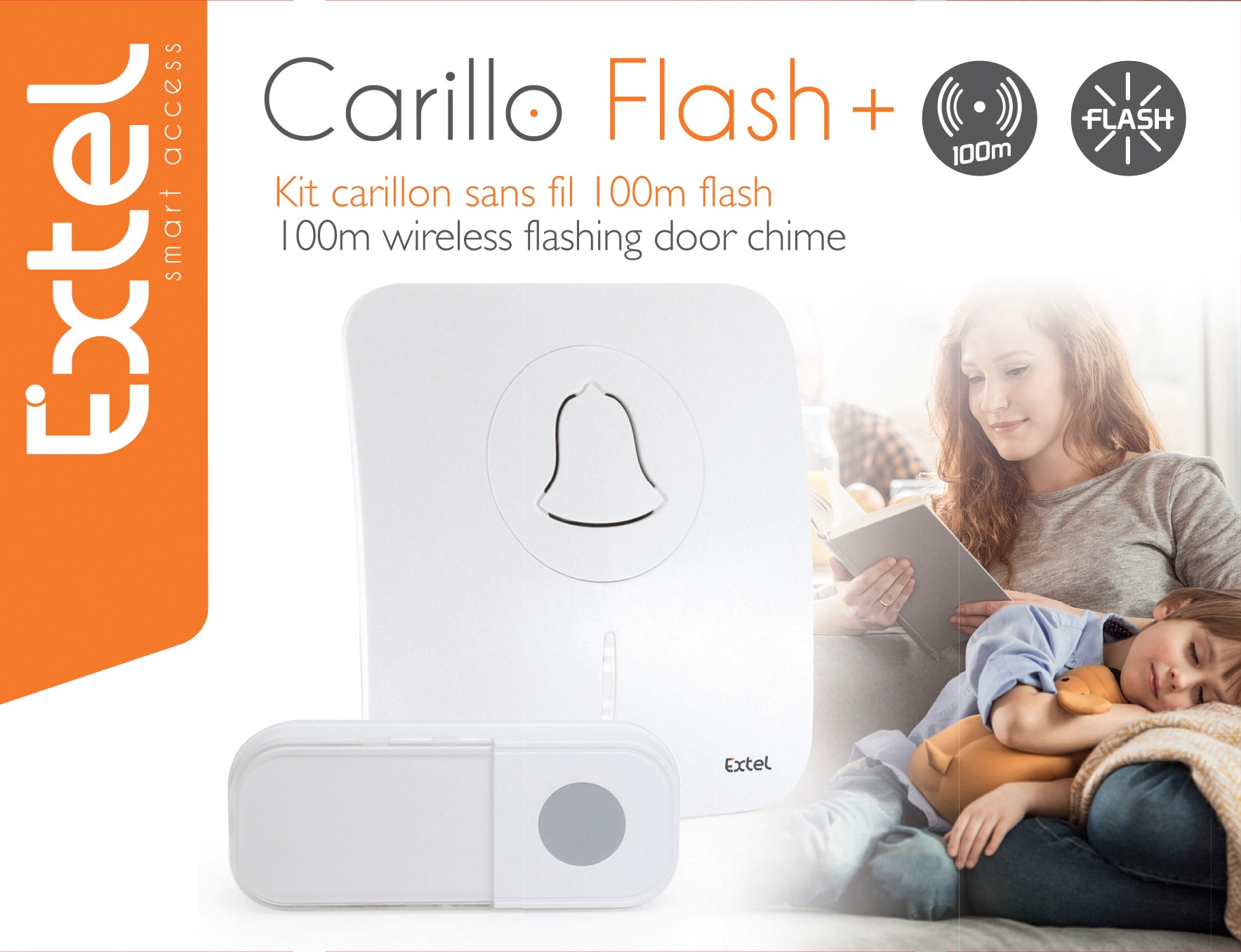 Campainha sem Fios com Flash - 85 dB Branco-5