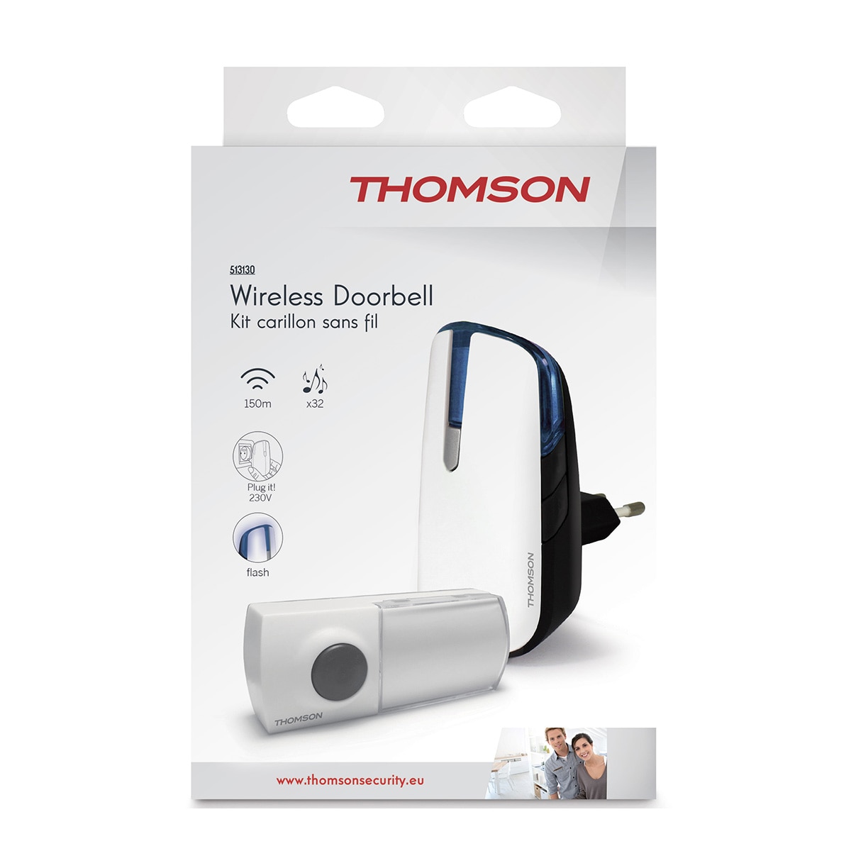 Campainha sem Fios Thomson - 150 m Branco-7