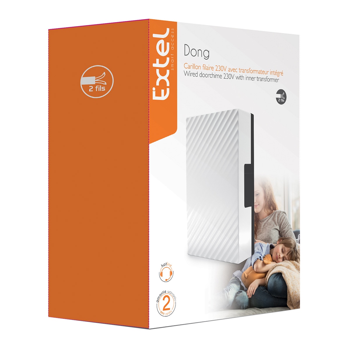 Timbre Cableado de 230 V con Transformador Integrado Blanco-3