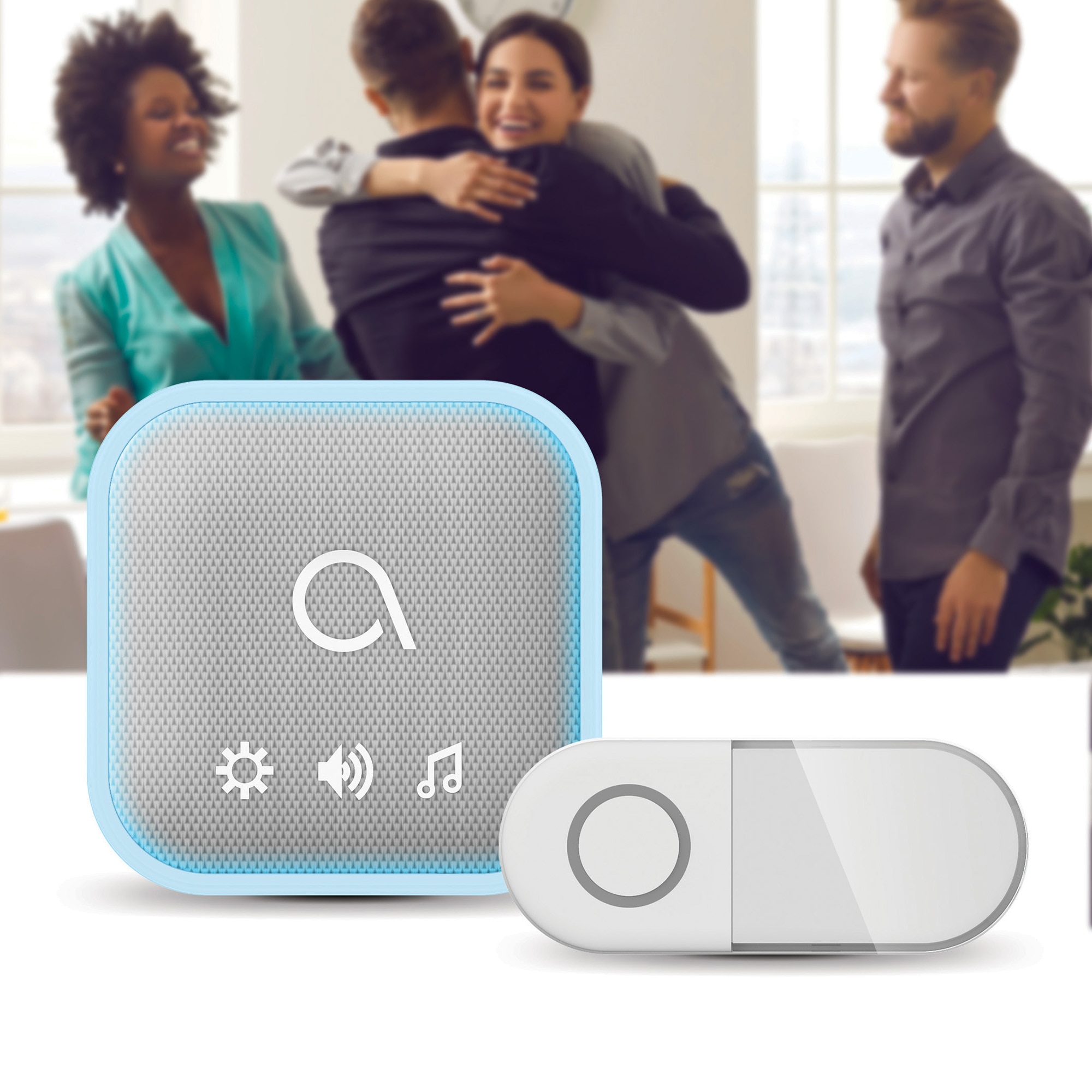 Timbre de Flash Inalámbrico Sona-T con Funda Textil Gris-3