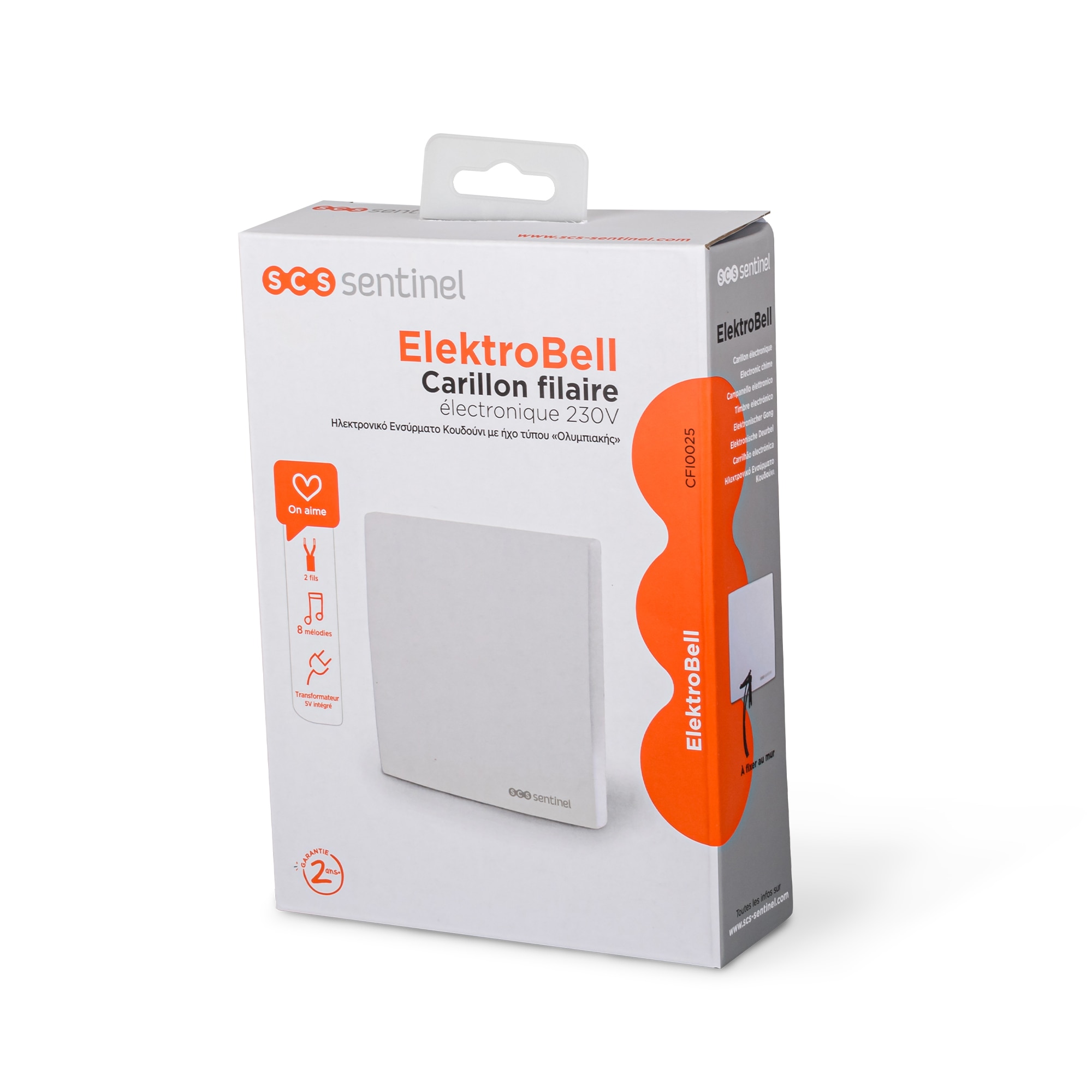 Timbre con Cable y Transformador 5V ElektroBell Blanco-3