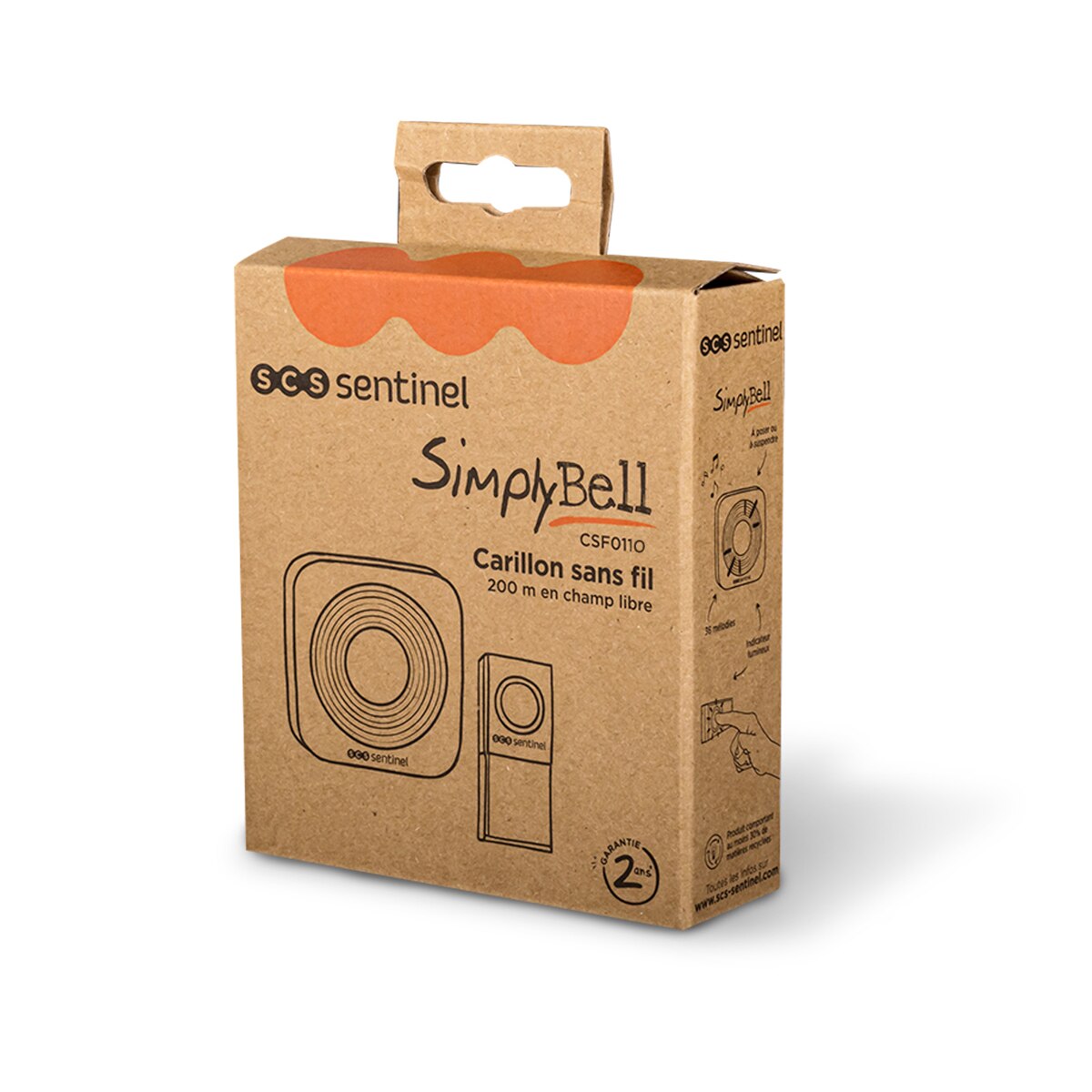 Campainha sem Cabo 200 m SimplyBell Branco-8