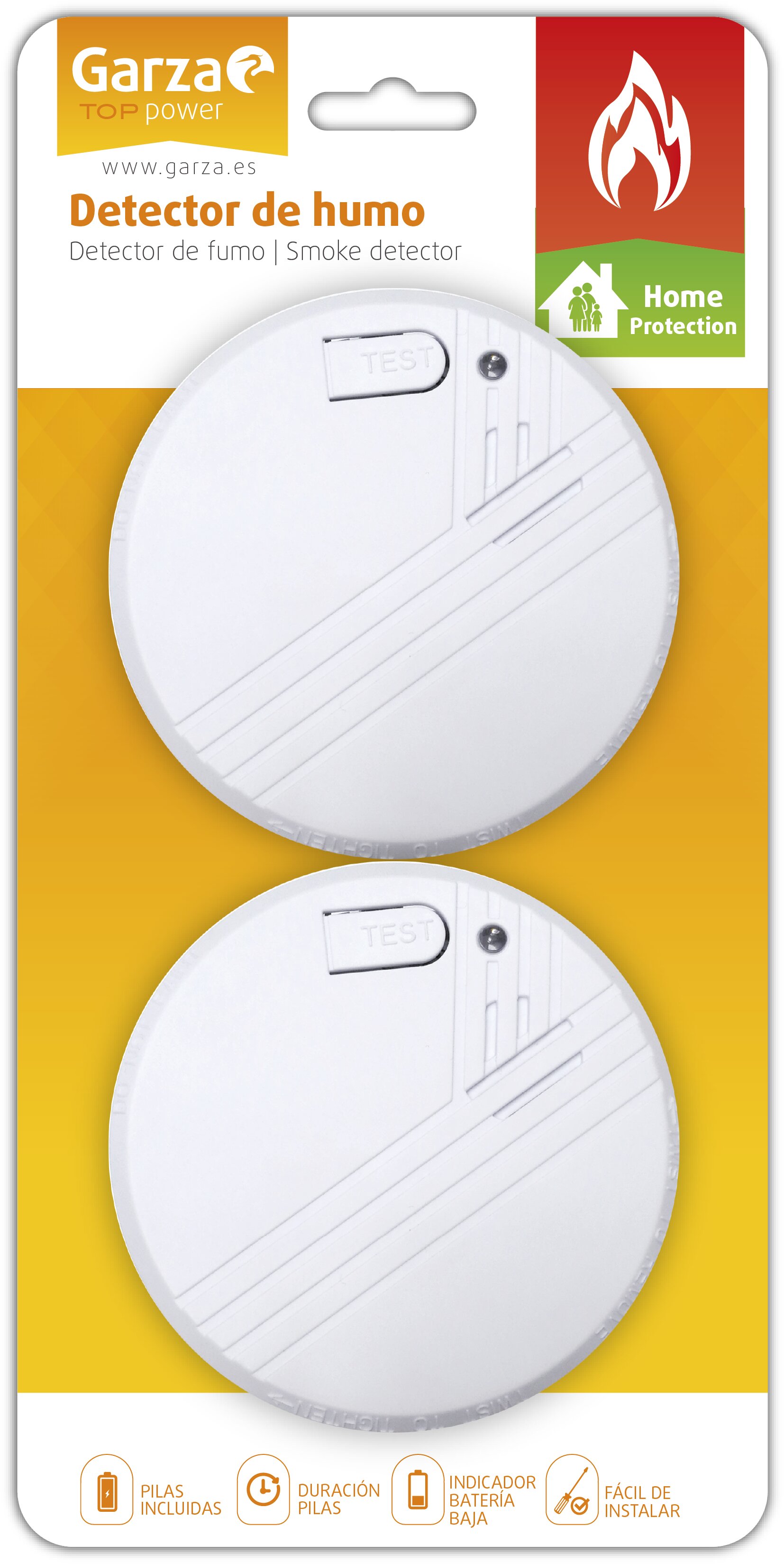 Detector Humo Óptico - Pack 2 Uds Blanco-4