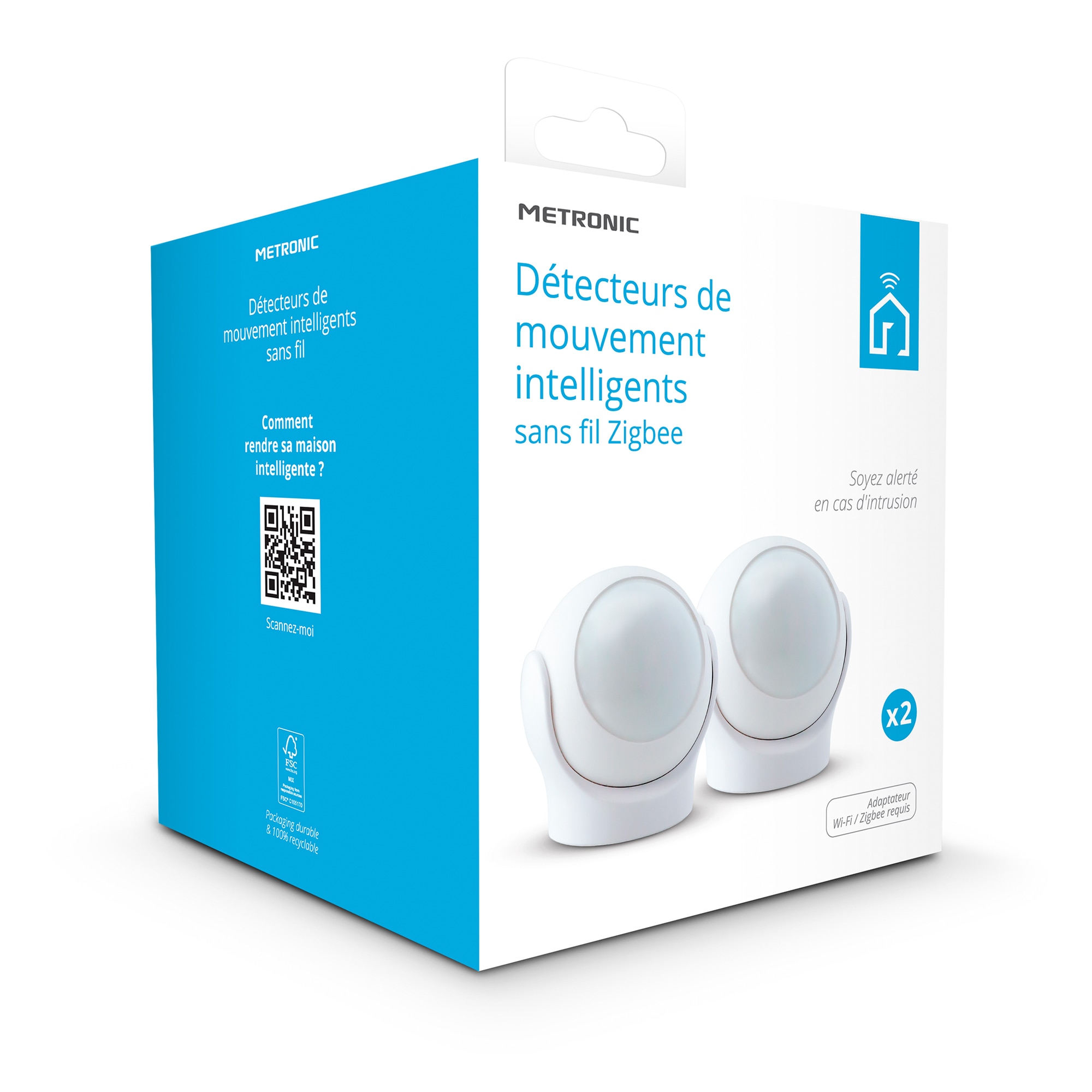 Detector de Movimiento Inteligente sin Cable Zigbee Pack 2 Uds Blanco-8