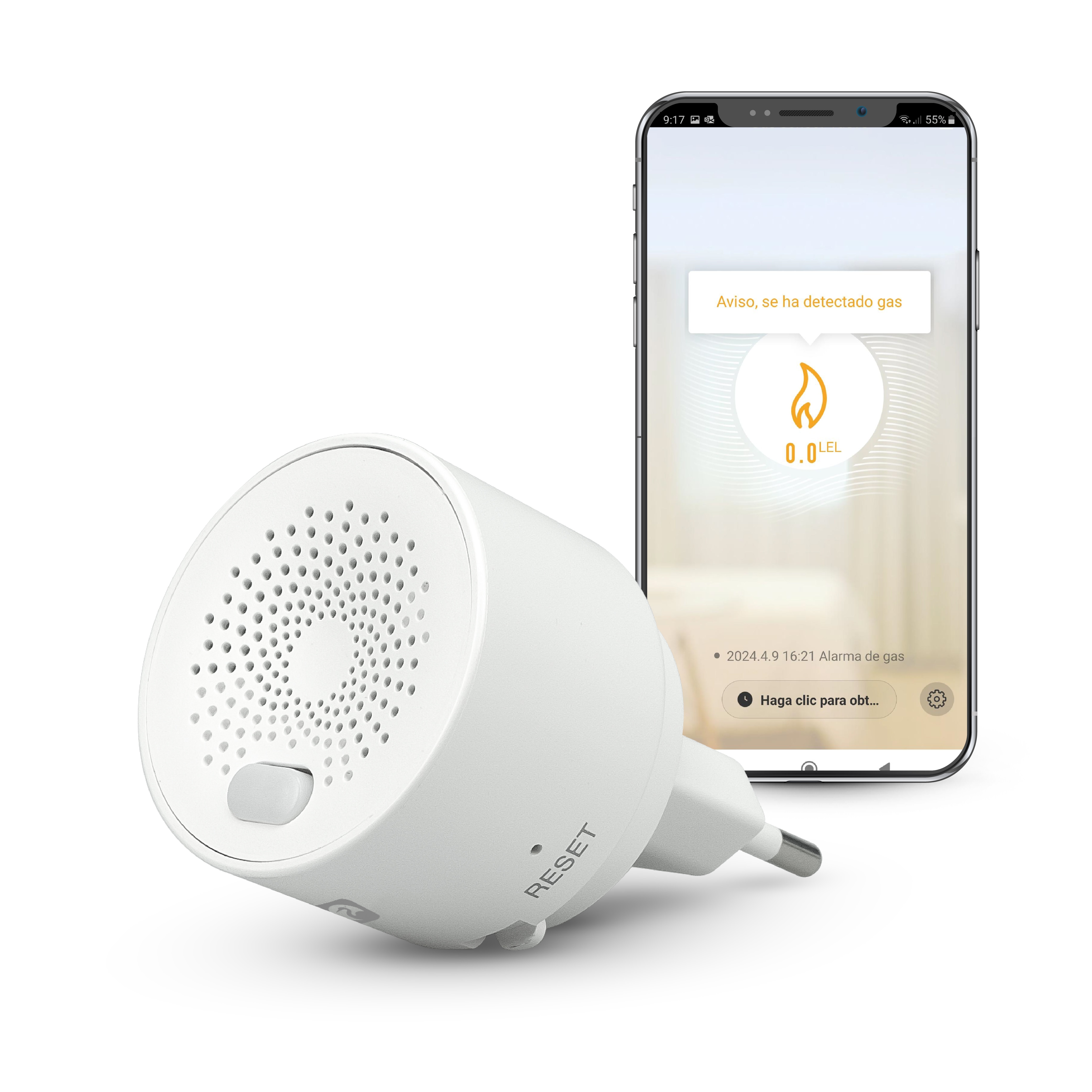 Detector de Gas Smart WiFi Blanco-5