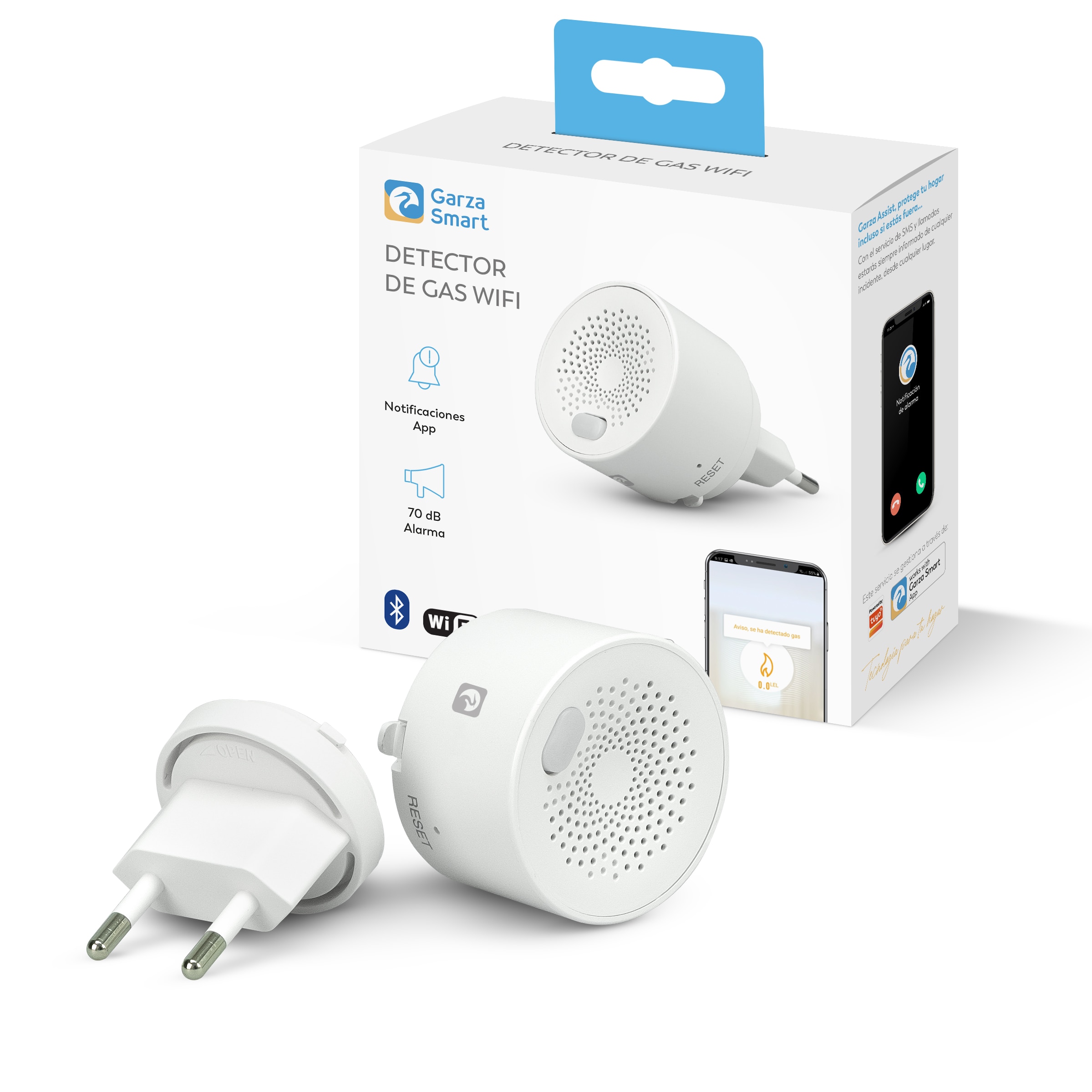 Detector de Gas Smart WiFi Blanco-11