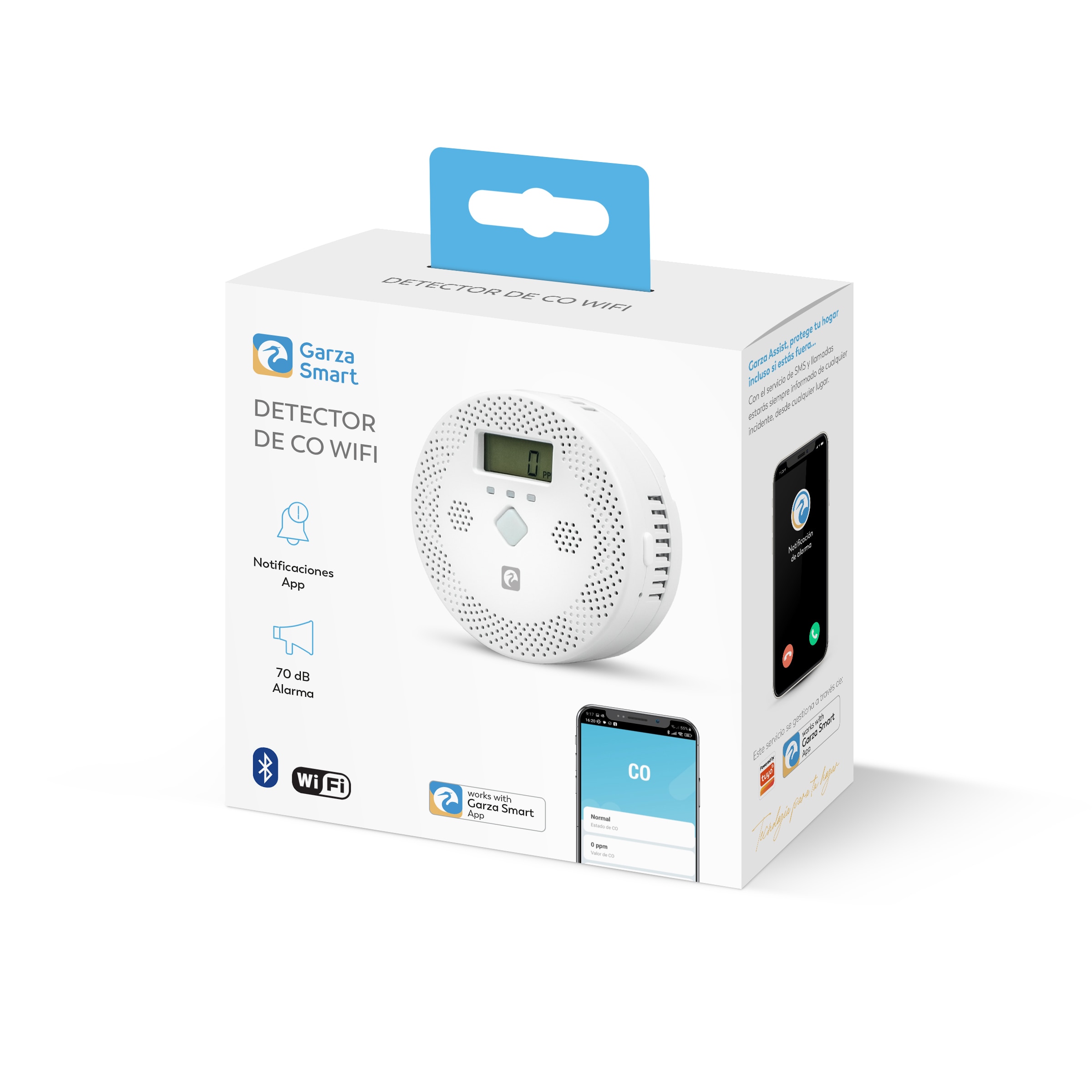 Detector de Monóxido de Carbono Smart WiFi Blanco-9