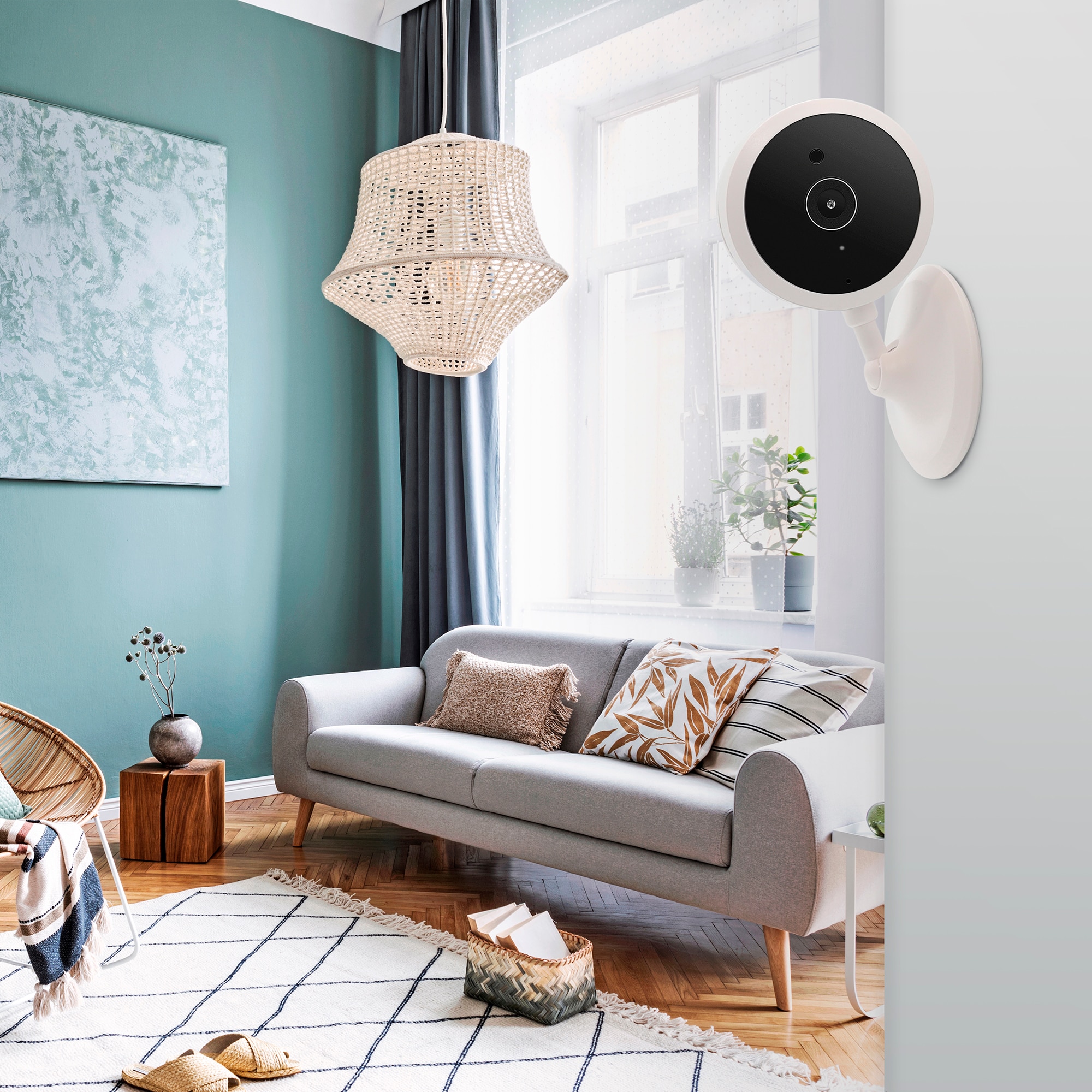 Cámara Fija Inteligente Wi-Fi para Interiores Blanco-2