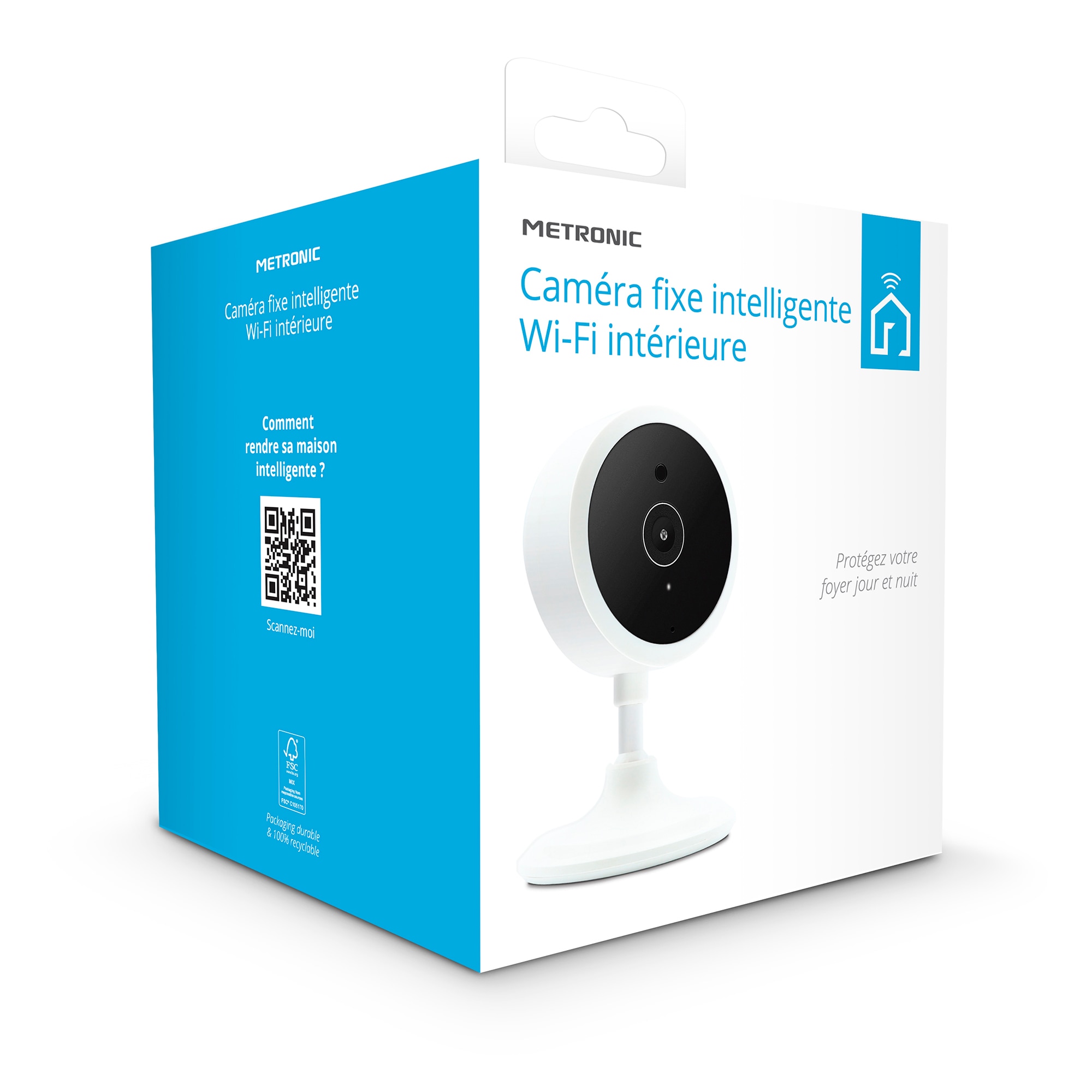Cámara Fija Inteligente Wi-Fi para Interiores Blanco-10