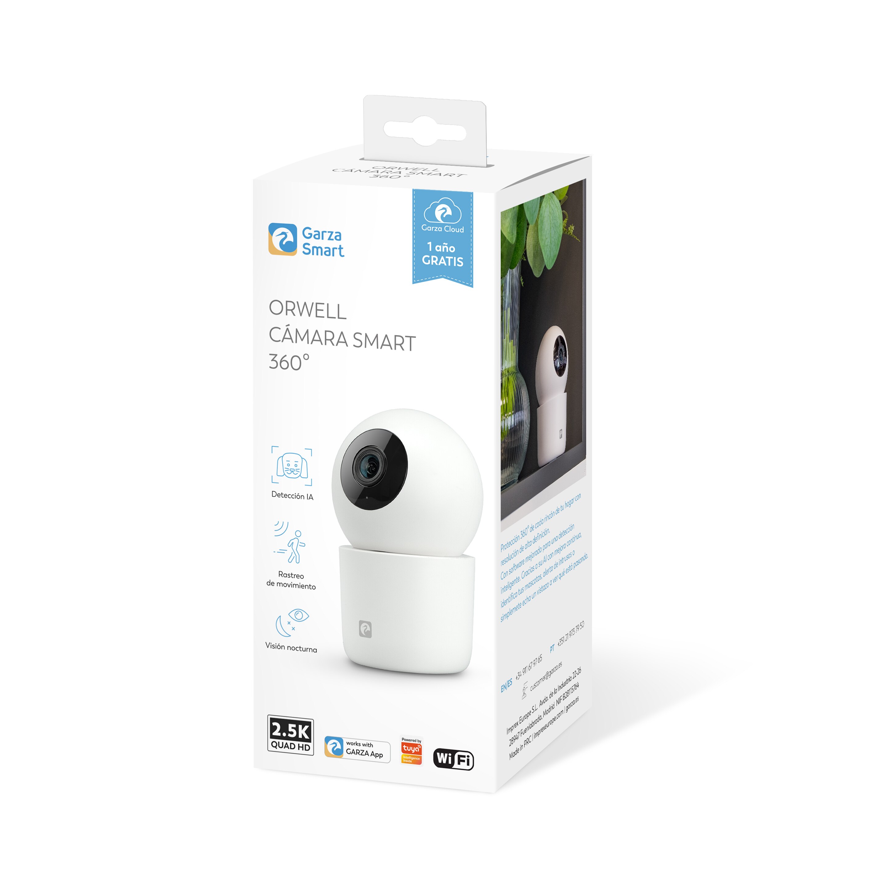 Cámara Vigilancia Wifi Orwell 360º - Blanco Blanco-9
