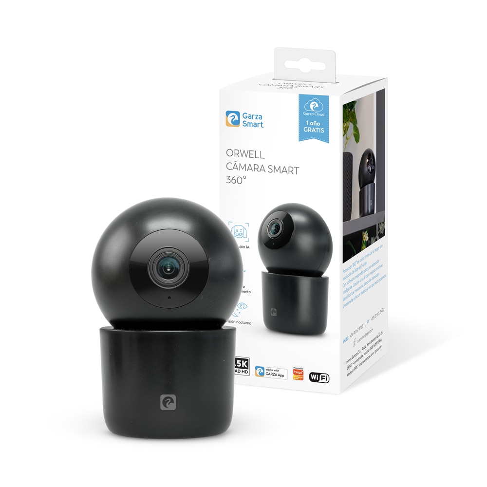 Cámara Vigilancia Wifi Orwell 360º Negro-7