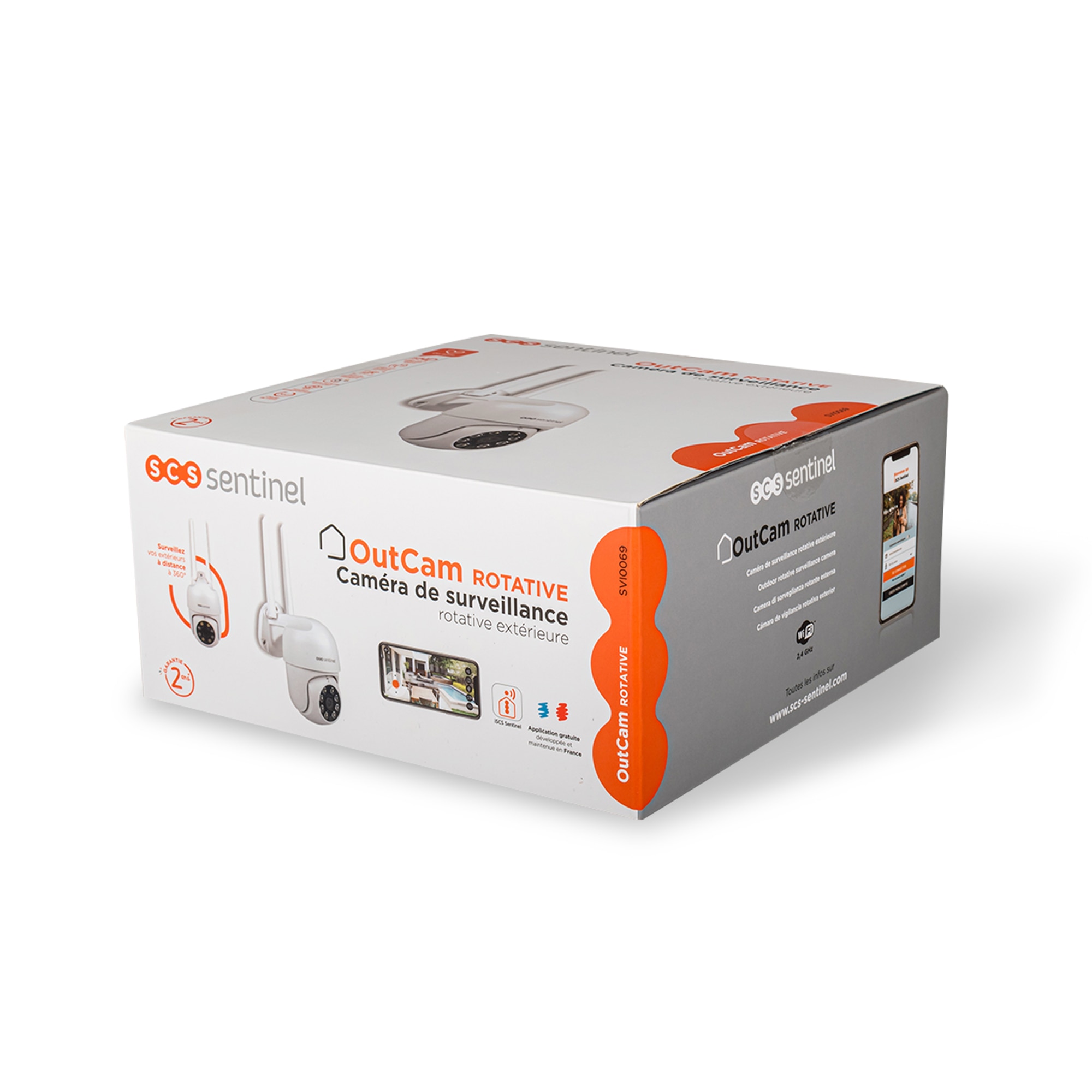 Camára Vigilancia Rotativa Exterior Gran Ángulo OutCam Blanco-7