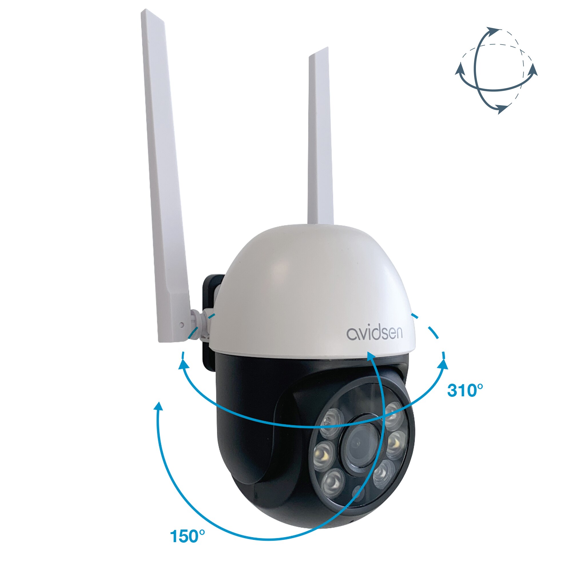 Cámara de seguridad motorizada para exterior HomeCam 2K PTZ Avidsen Home - Avidsen Blanco-7