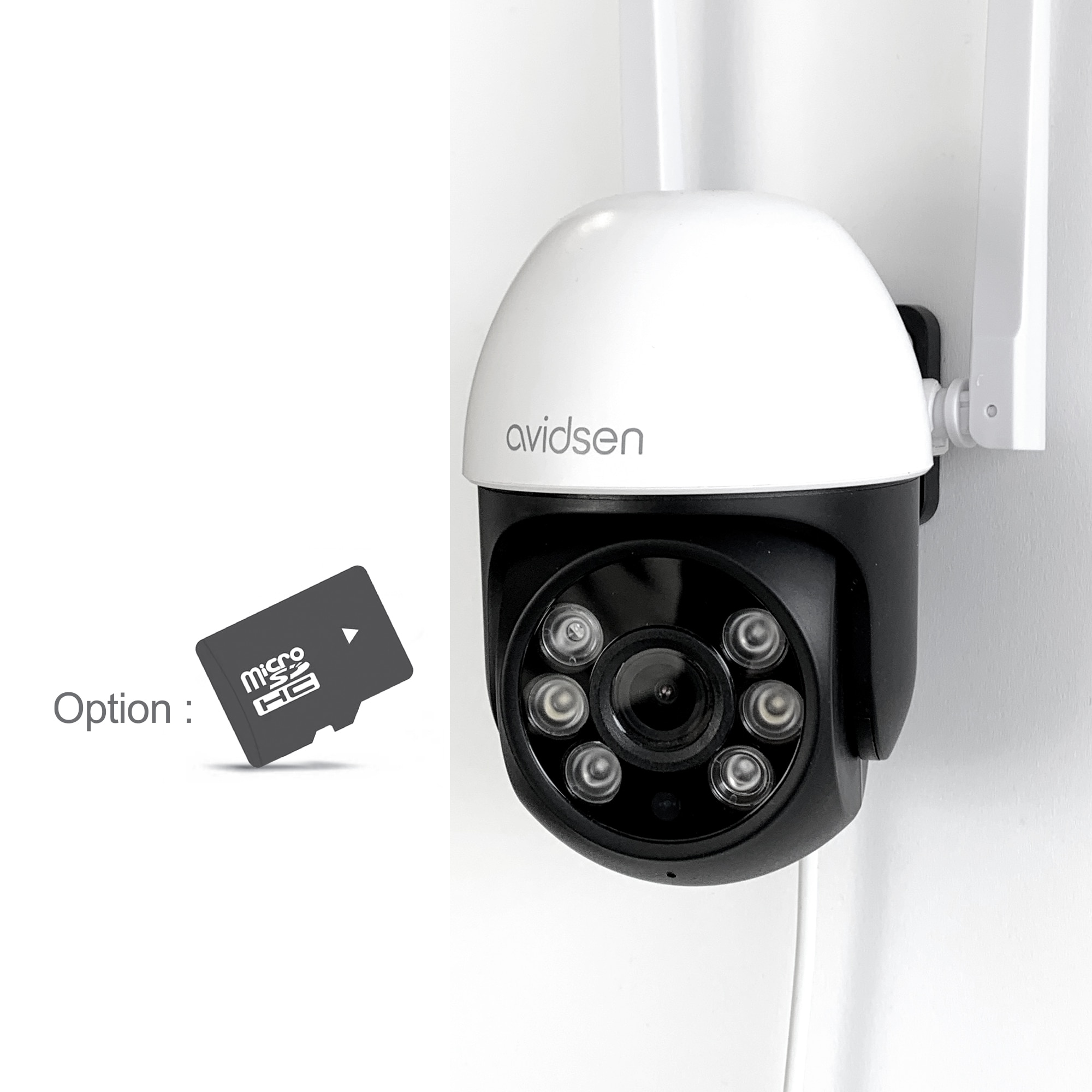 Cámara de seguridad motorizada para exterior HomeCam 2K PTZ Avidsen Home - Avidsen Blanco-10