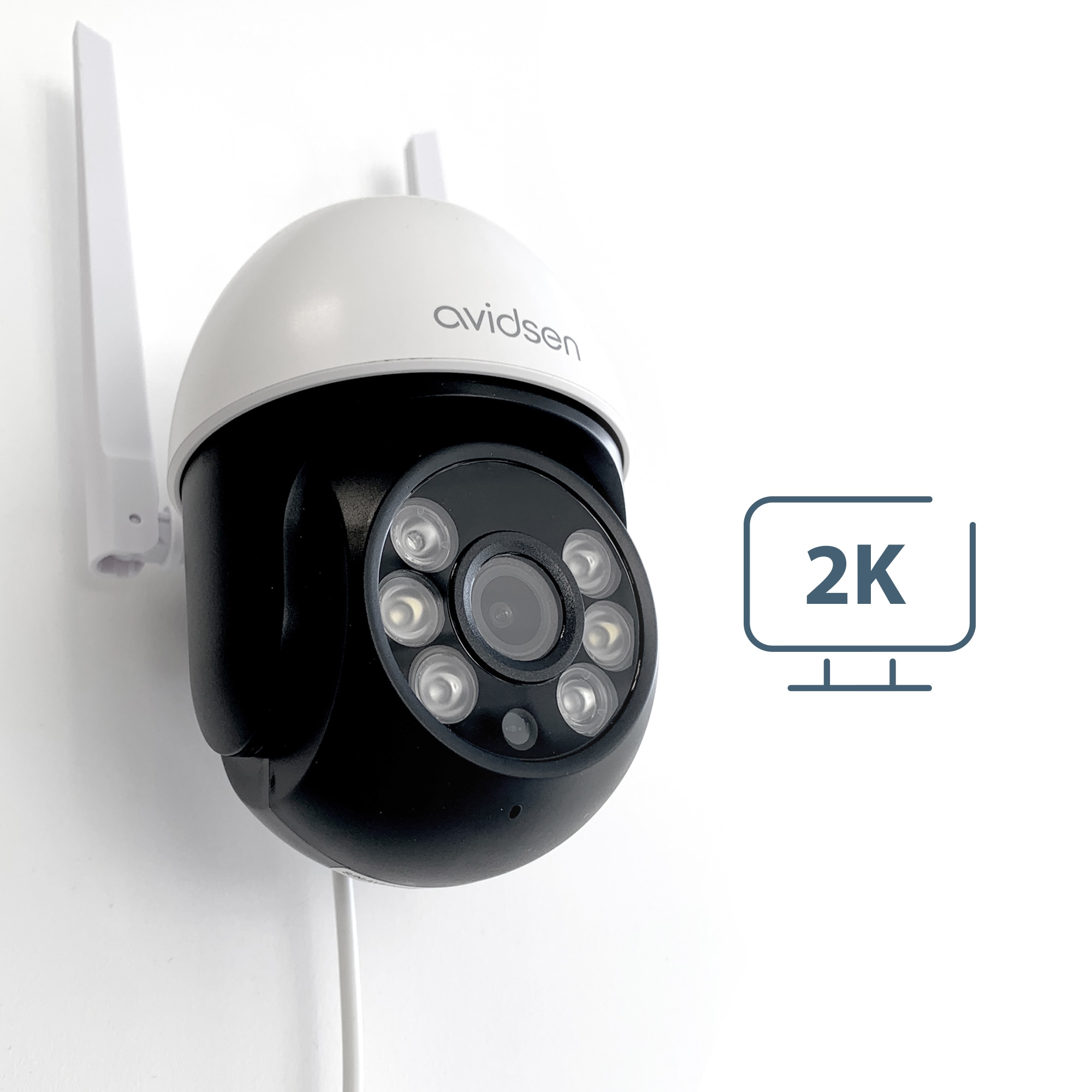 Cámara de seguridad motorizada para exterior HomeCam 2K PTZ Avidsen Home - Avidsen Blanco-11