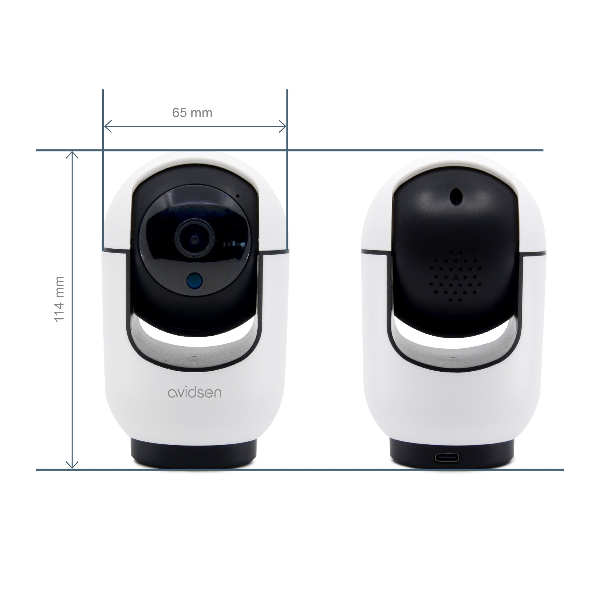 Cámara IP Wifi interior motorizada 2,5K 360° vigilancia HomeCam Indoor - Avidsen Blanco-11