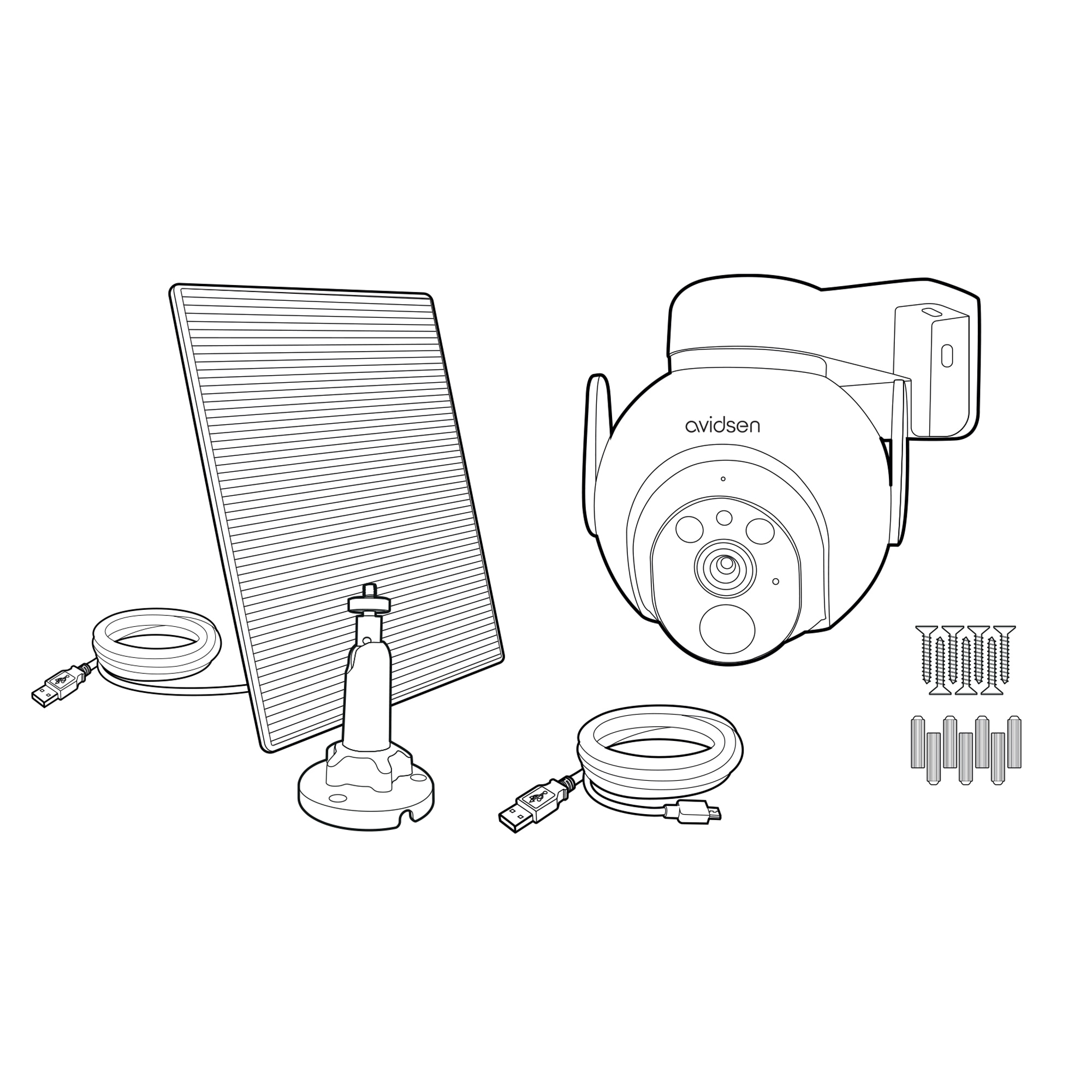 Cámara IP motorizada para exteriores 2,5K solar con batería HomeCam Battery 2,5 K PTZ - Avidsen Blanco-14