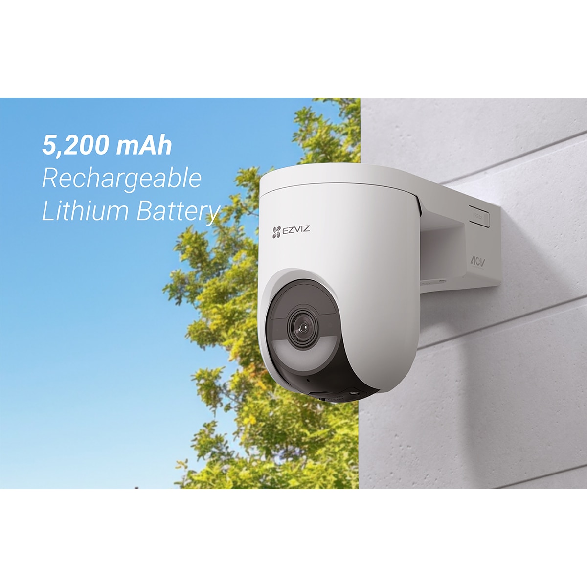 Hb8 Lite Cámara Wi-Fi con rotación horizontal y vertical alimentada por batería - Blanco Blanco-6
