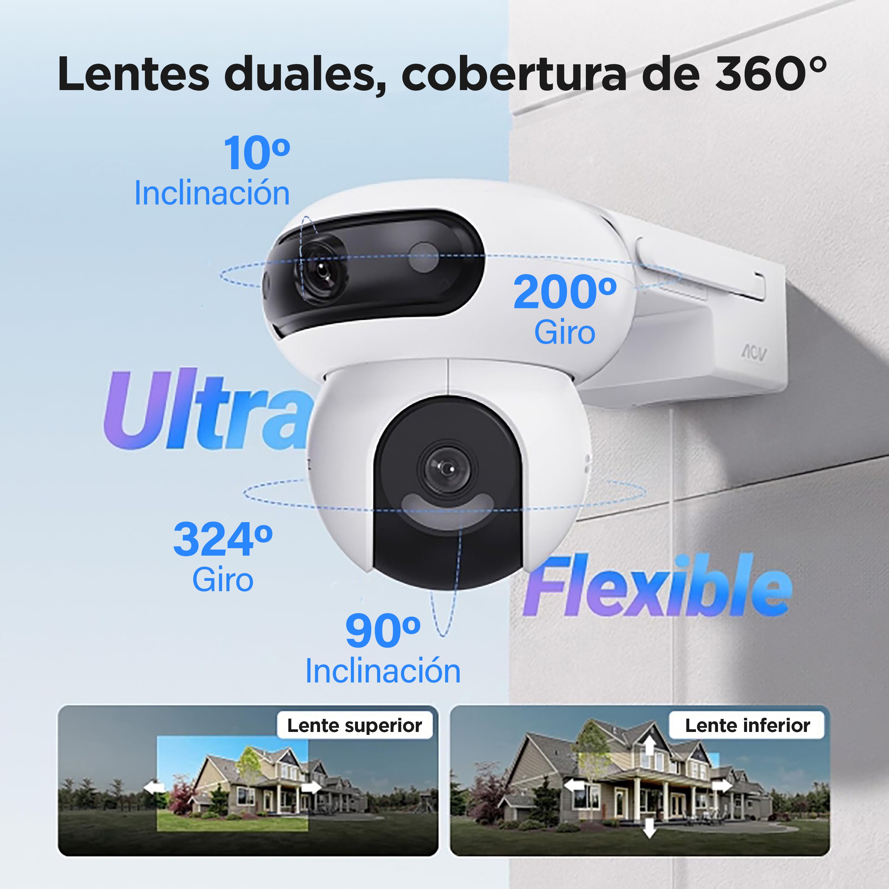 Cámara exterior Ezviz 360 HB90 solar Blanco - Negro-11