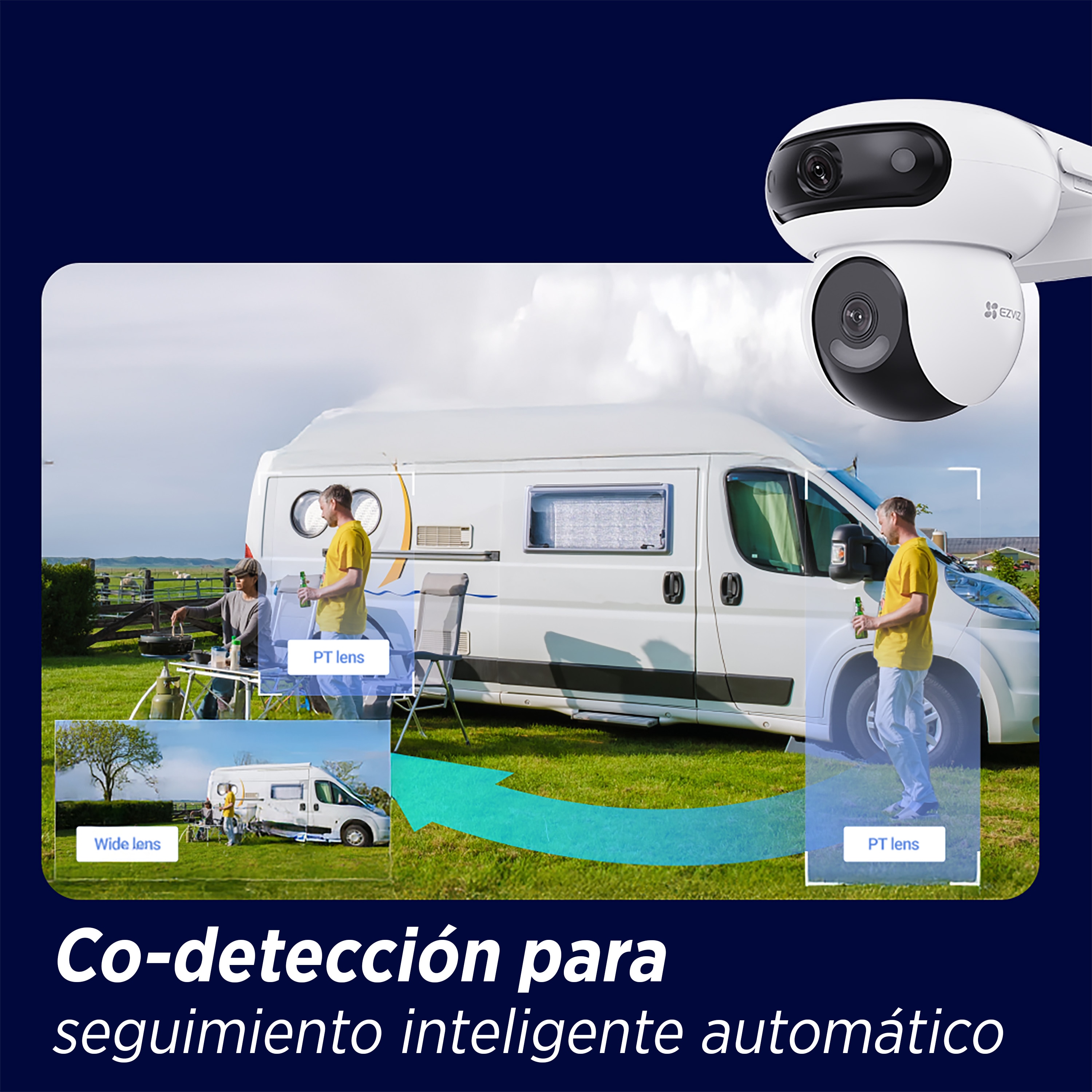 Cámara exterior Ezviz 360 HB90x solar Blanco-12