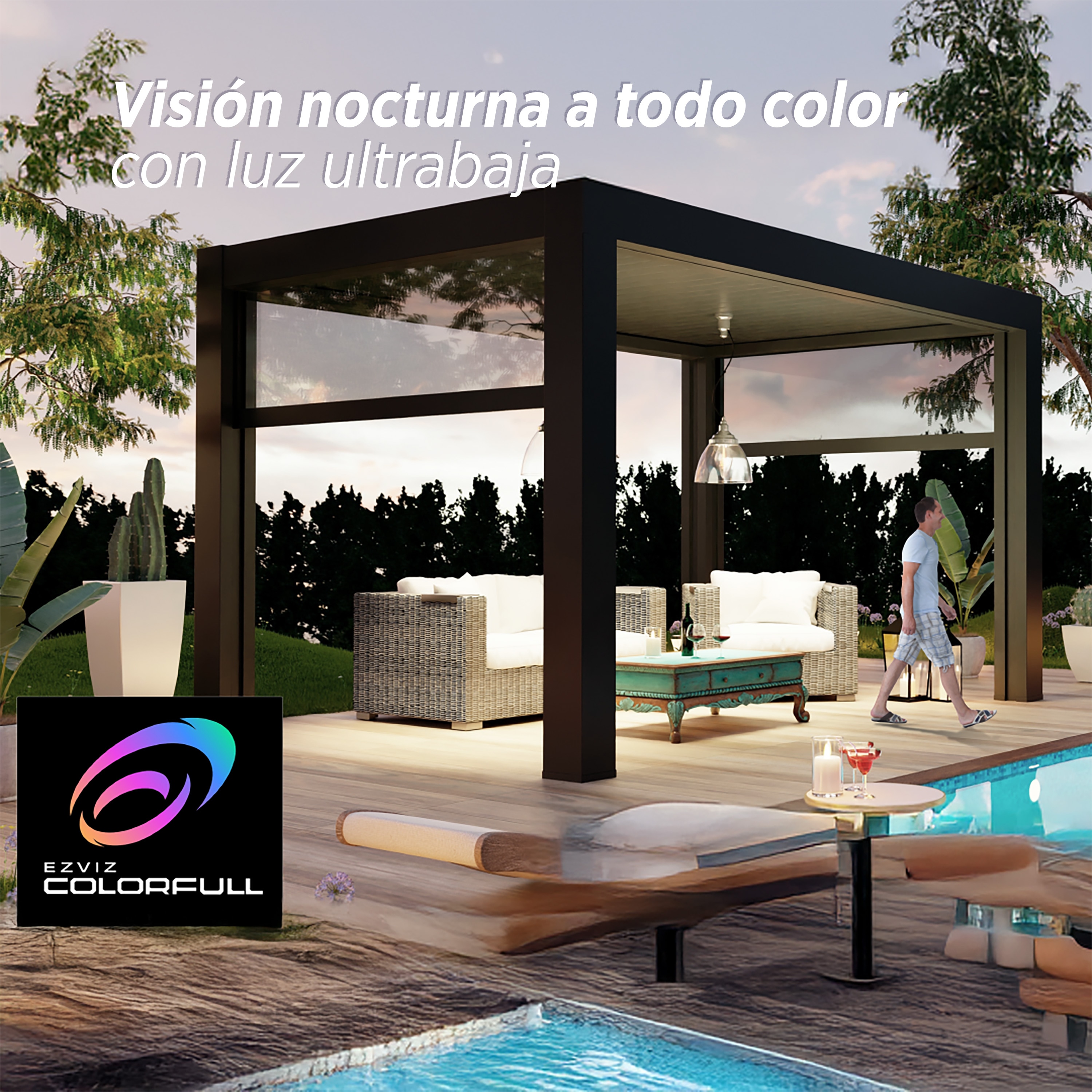 Cámara exterior Ezviz 360 HB90x solar Blanco-15