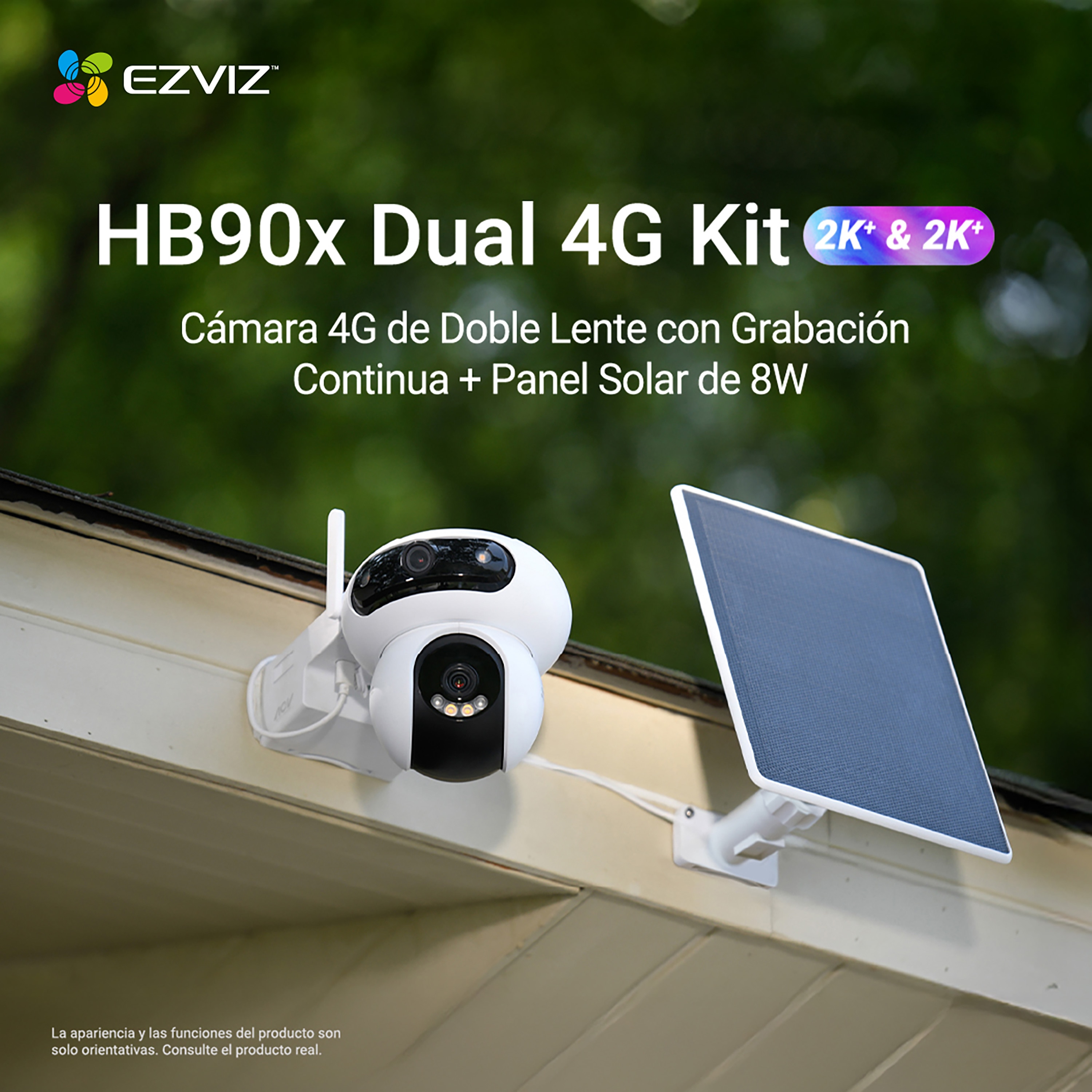 Cámara exterior Ezviz 360 HB90x solar Blanco-20