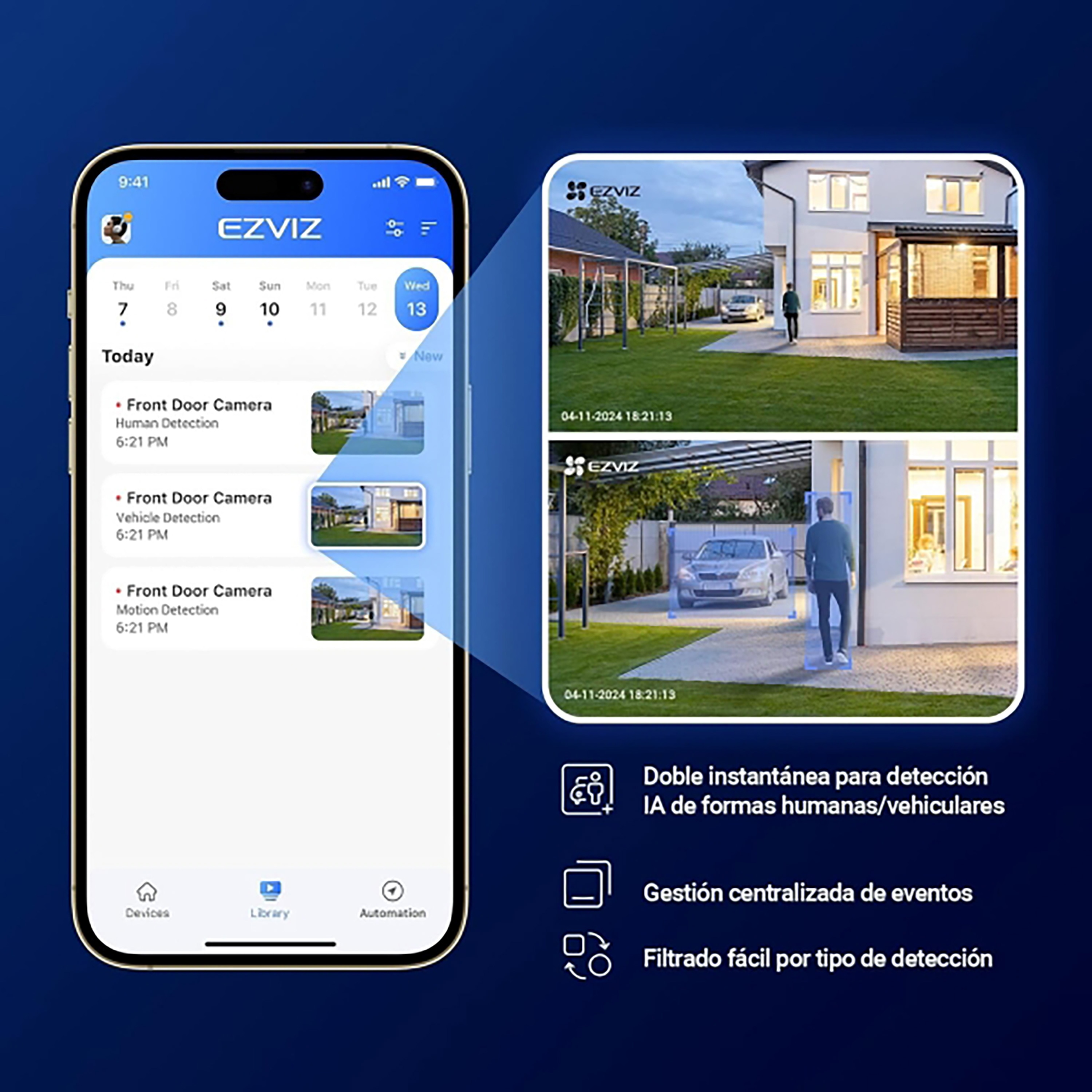 Cámara exterior Ezviz  360 H80F Blanco-17