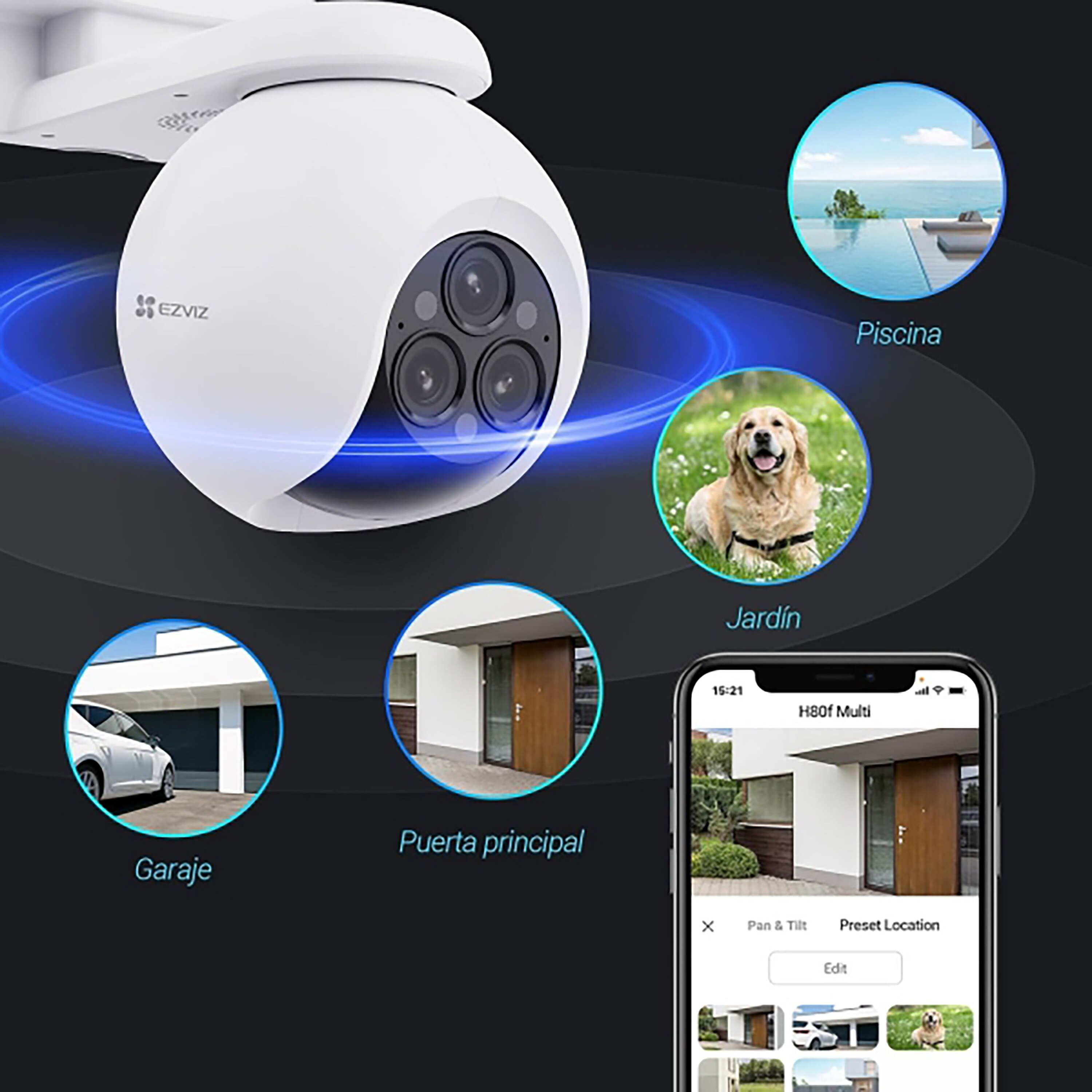 Cámara exterior Ezviz  360 H80F Blanco-21