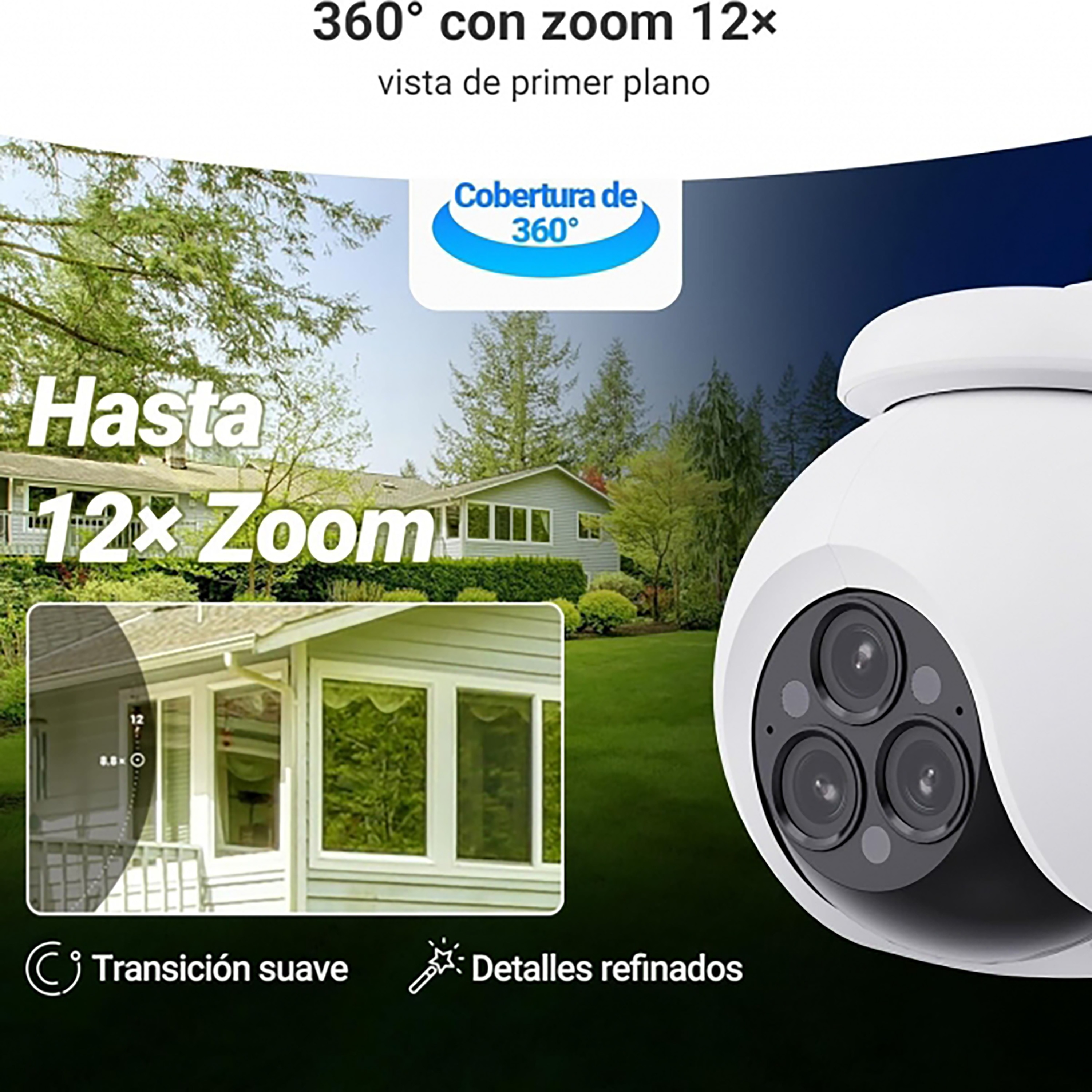 Cámara exterior Ezviz  360 H80F Blanco-23