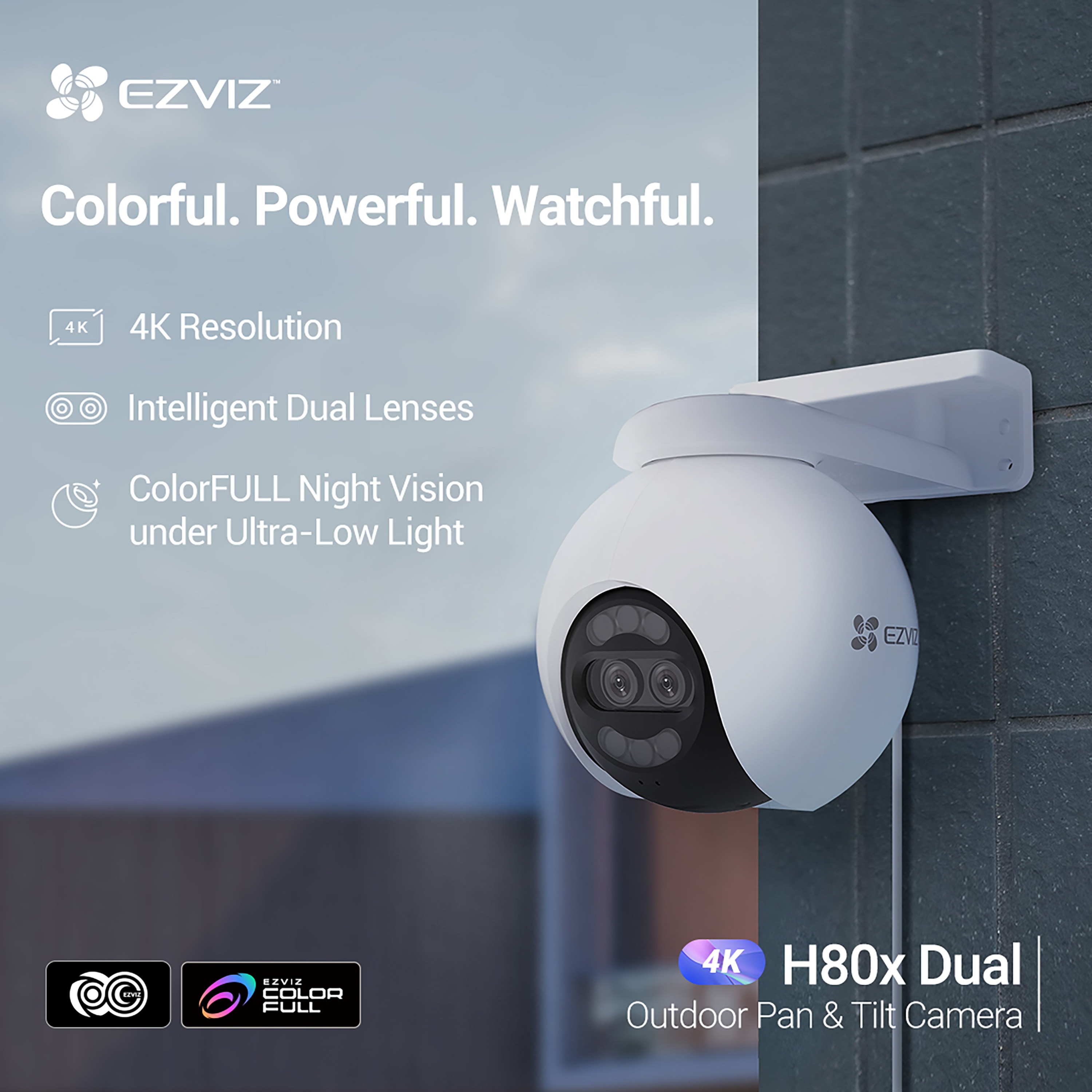 Cámara exterior Ezviz360 H80x Blanco-12