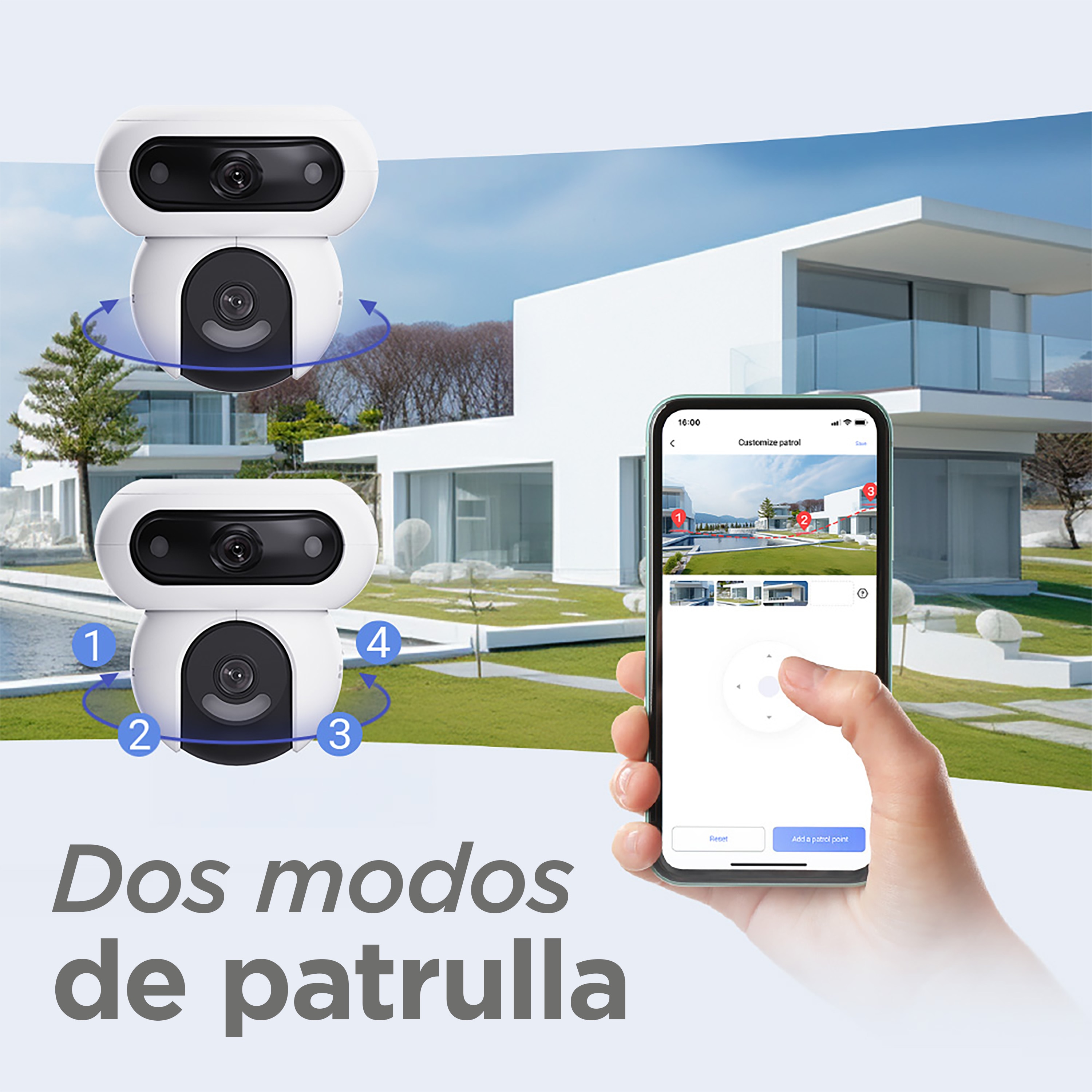 Cámara exterior Ezviz 360 H90 Blanco-14