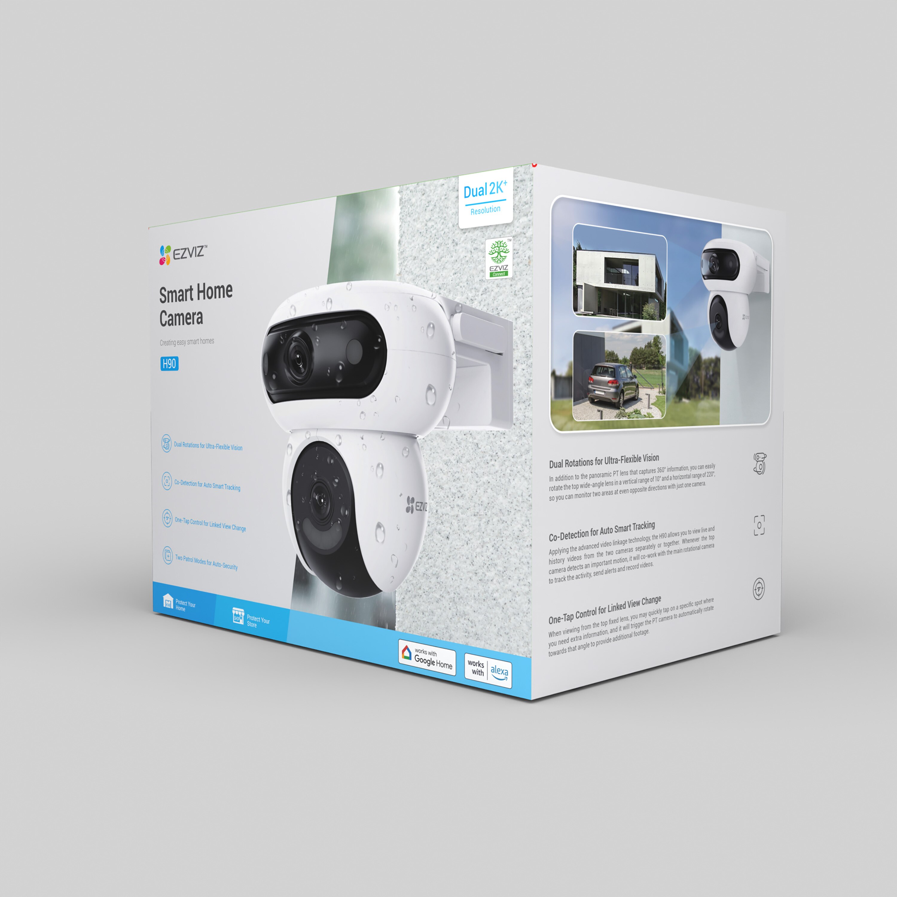 Cámara exterior Ezviz 360 H90 Blanco-17