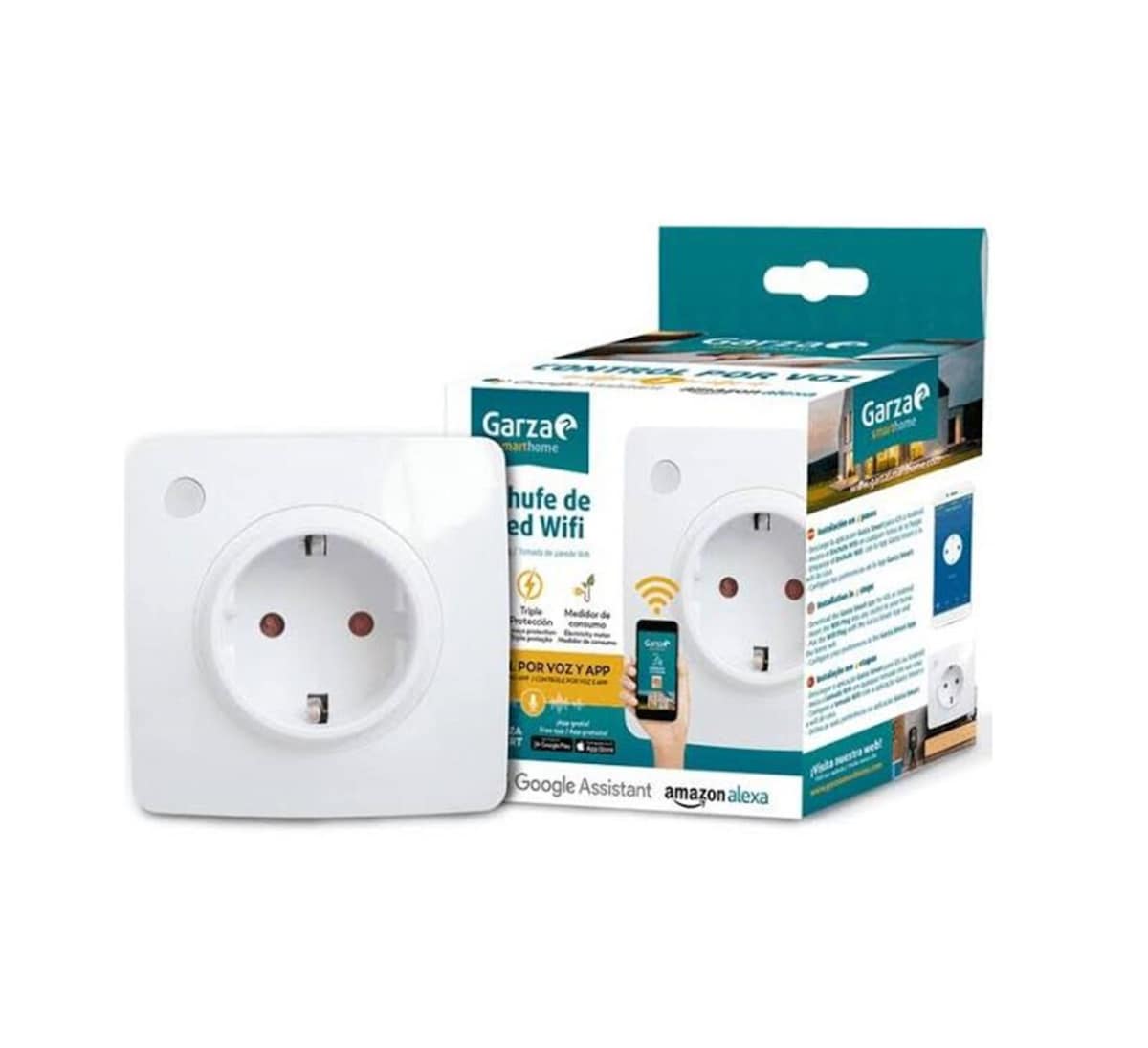 Enchufe pared Smart WiFi 16A Blanco-2