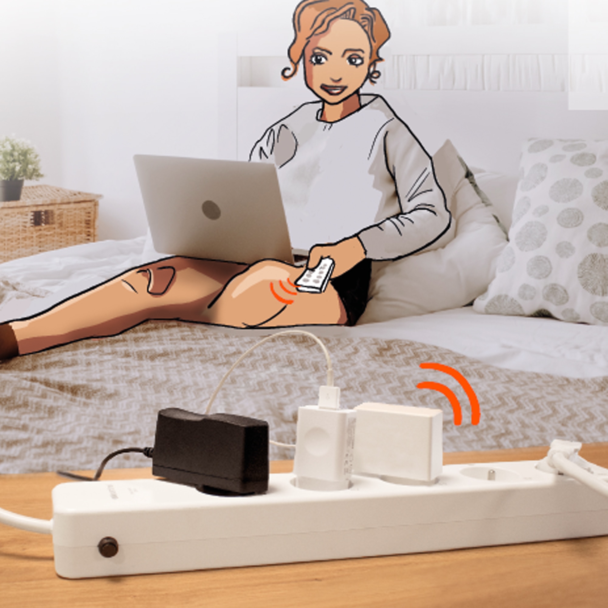 Extensión Regleta con Mando ControlPower STRIP Blanco-2